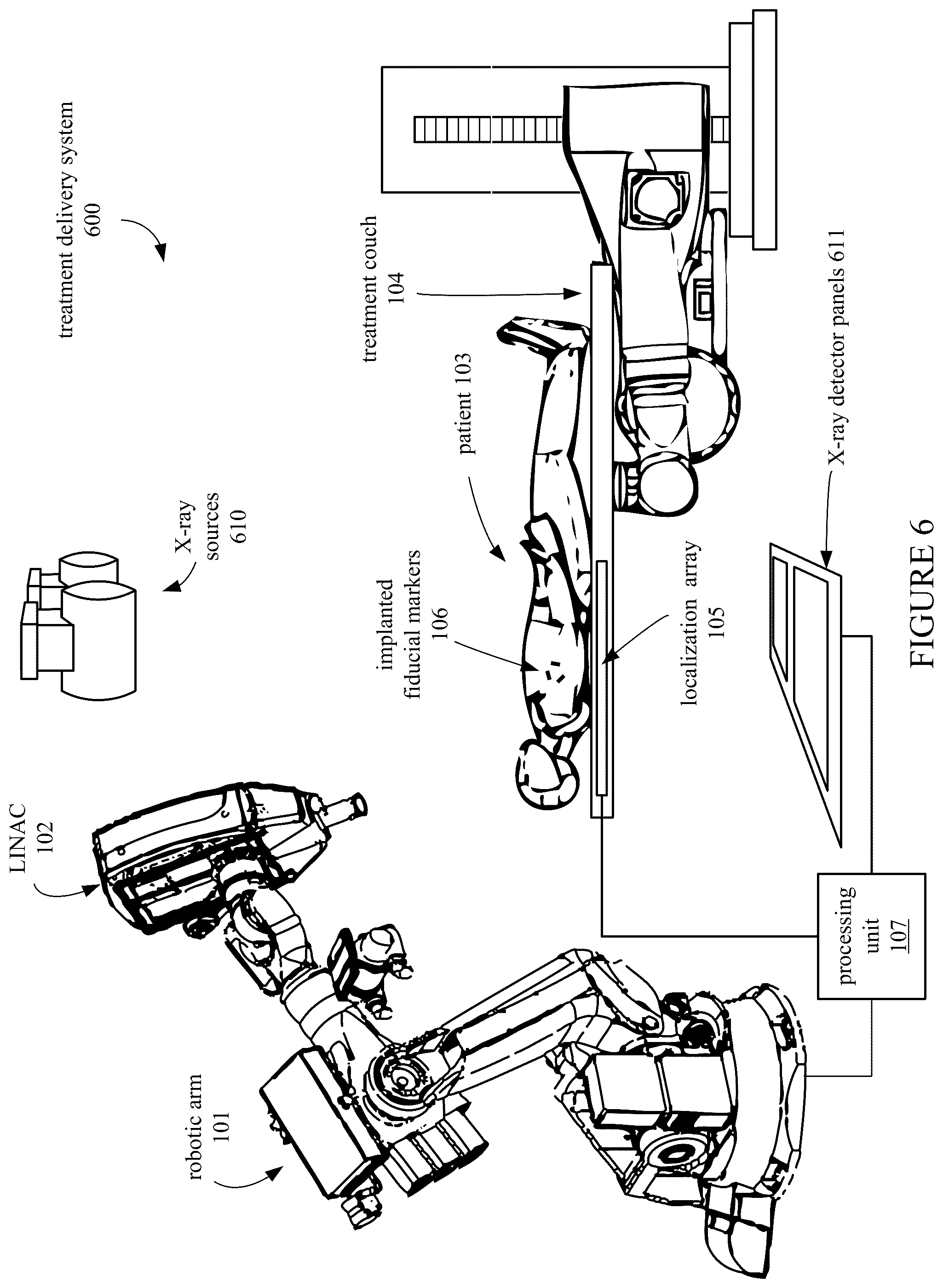 Patent US12376761 Figure 8 – Treatment couch with localization array