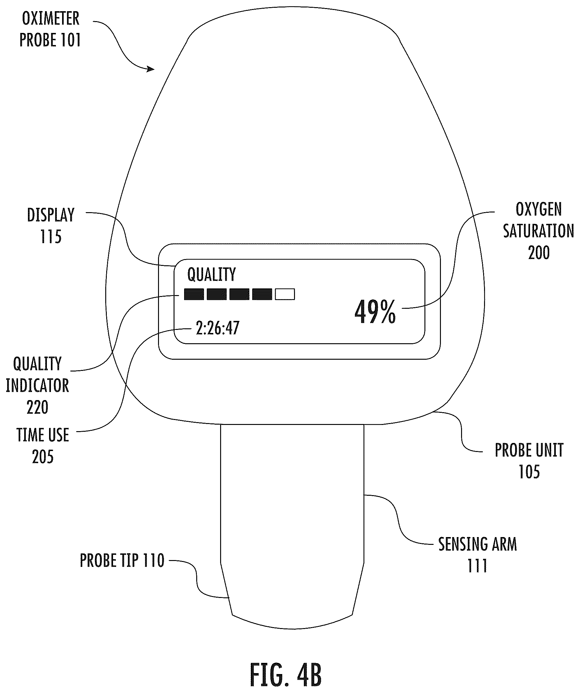 Patent US12376769 Figure 5 – Measuring oxygen saturation with quality metric reporting