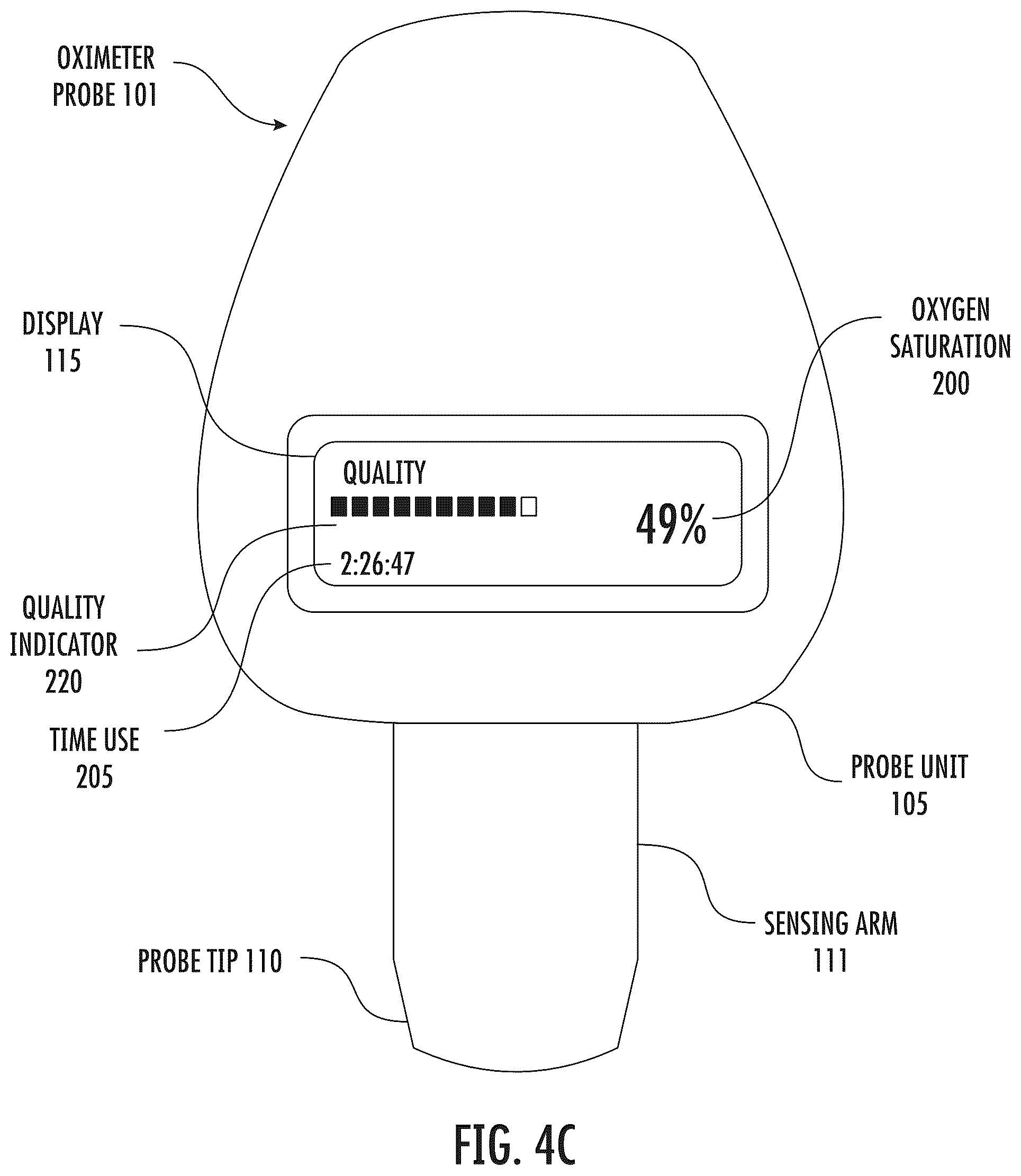Patent US12376769 Figure 6 – Measuring oxygen saturation with quality metric reporting