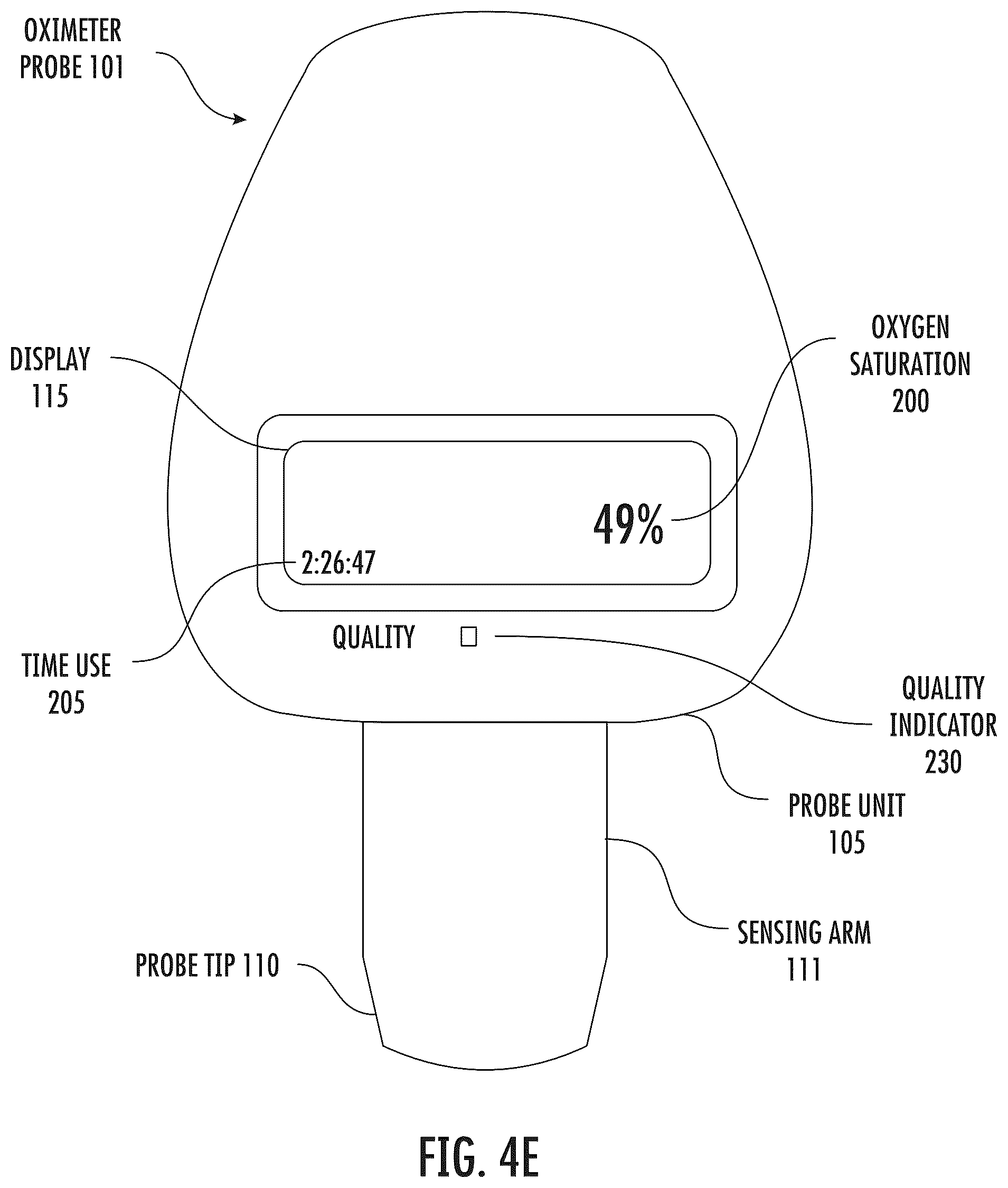 Patent US12376769 Figure 8 – Measuring oxygen saturation with quality metric reporting