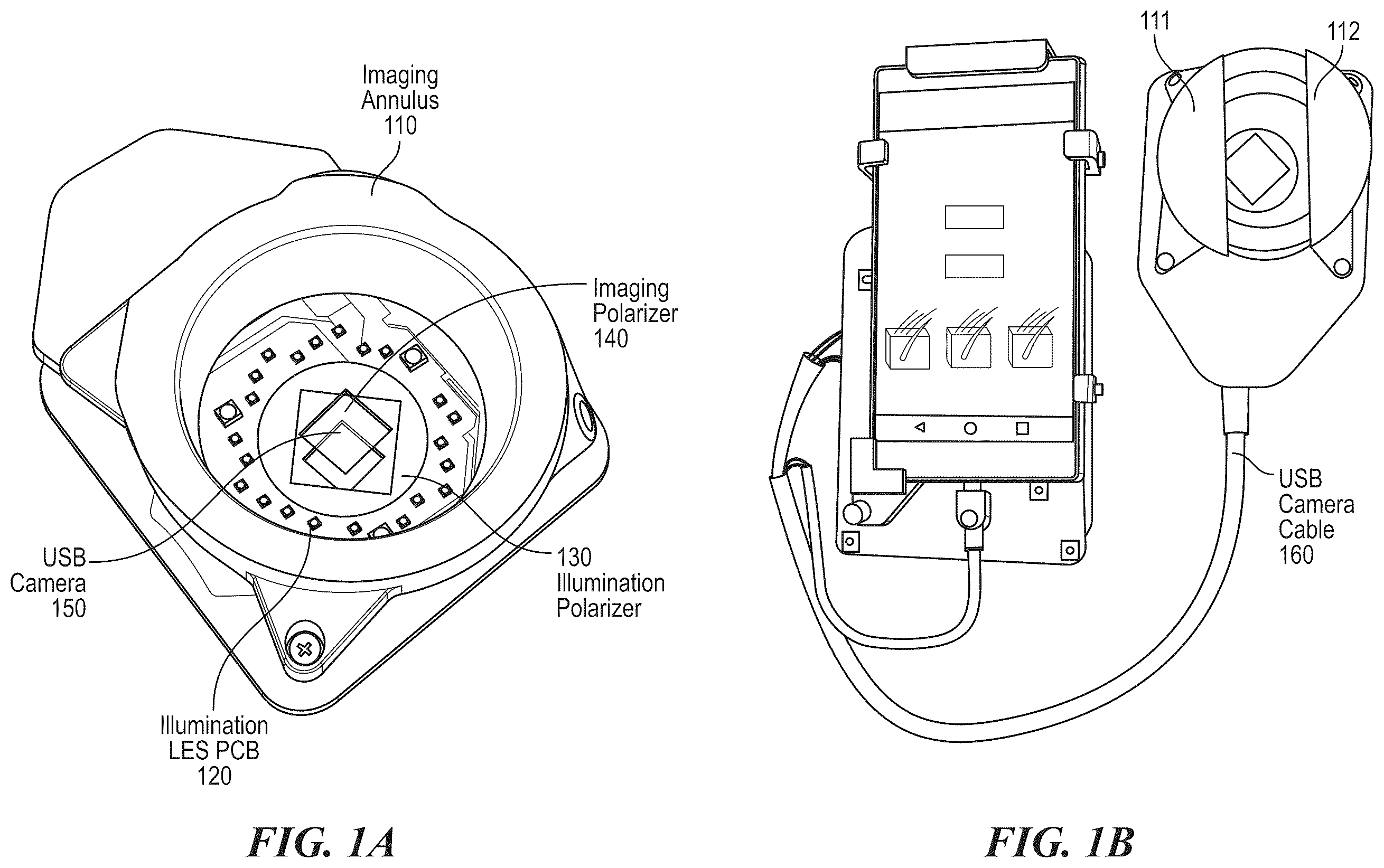 Patent US12376786 Figure 1 – Smartphone-based multispectral dermascope