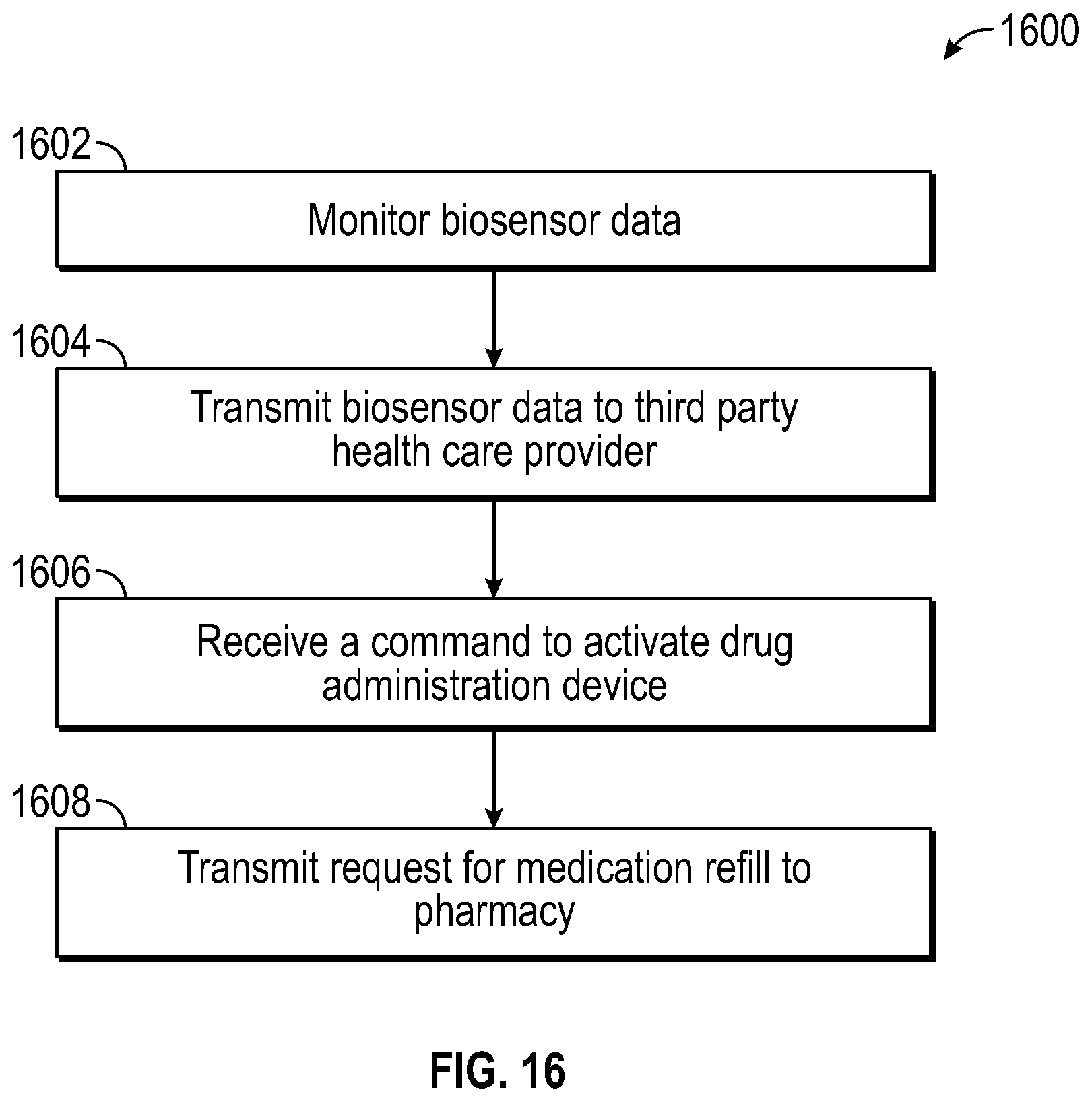 Patent US12376802 Figure 16 – System and method for health monitoring including a user device and biosensor