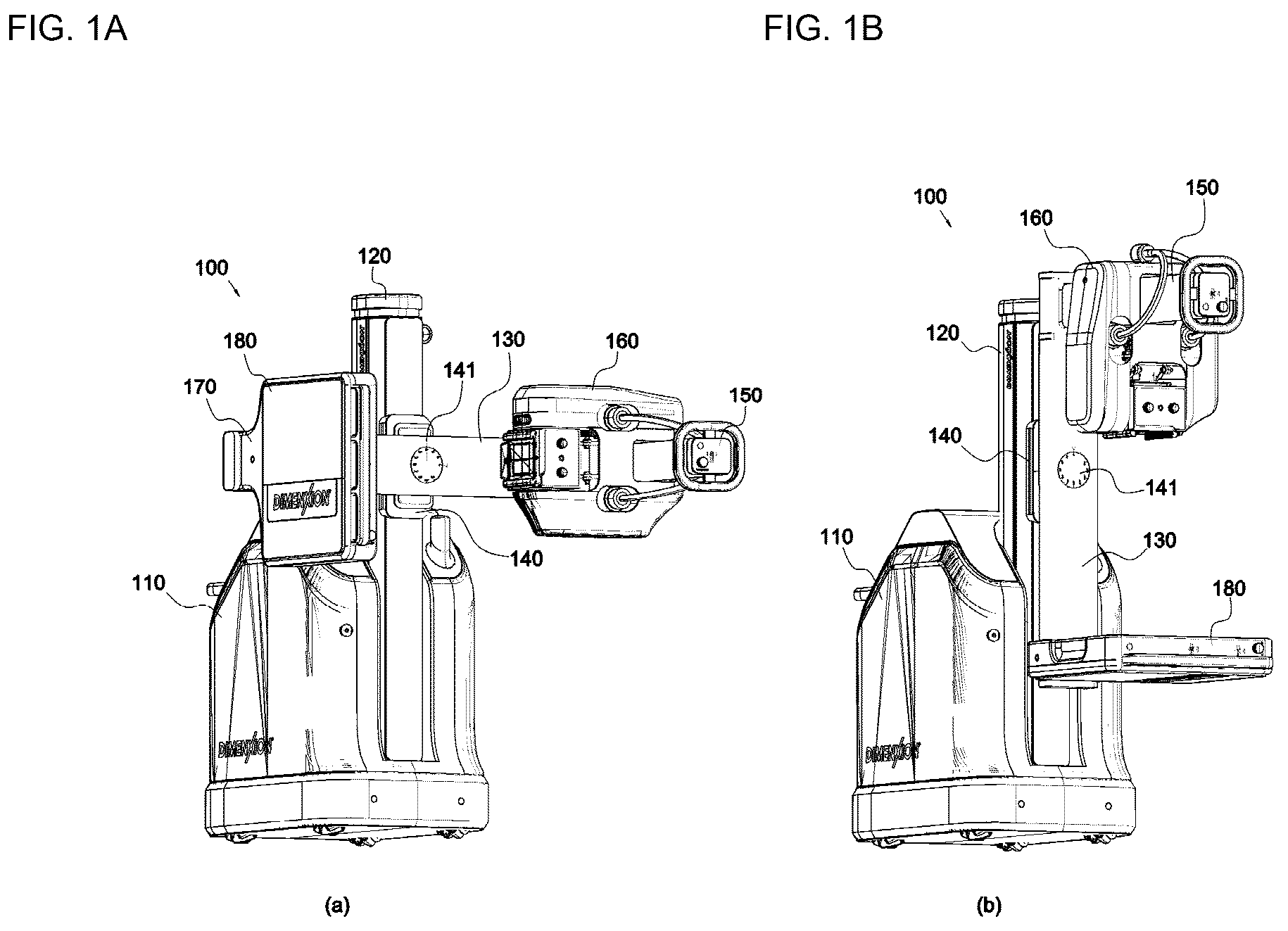 Patent US12376804 Figure 1 – Mobile medical image apparatus for including slidable arm along colum and operation method thereof