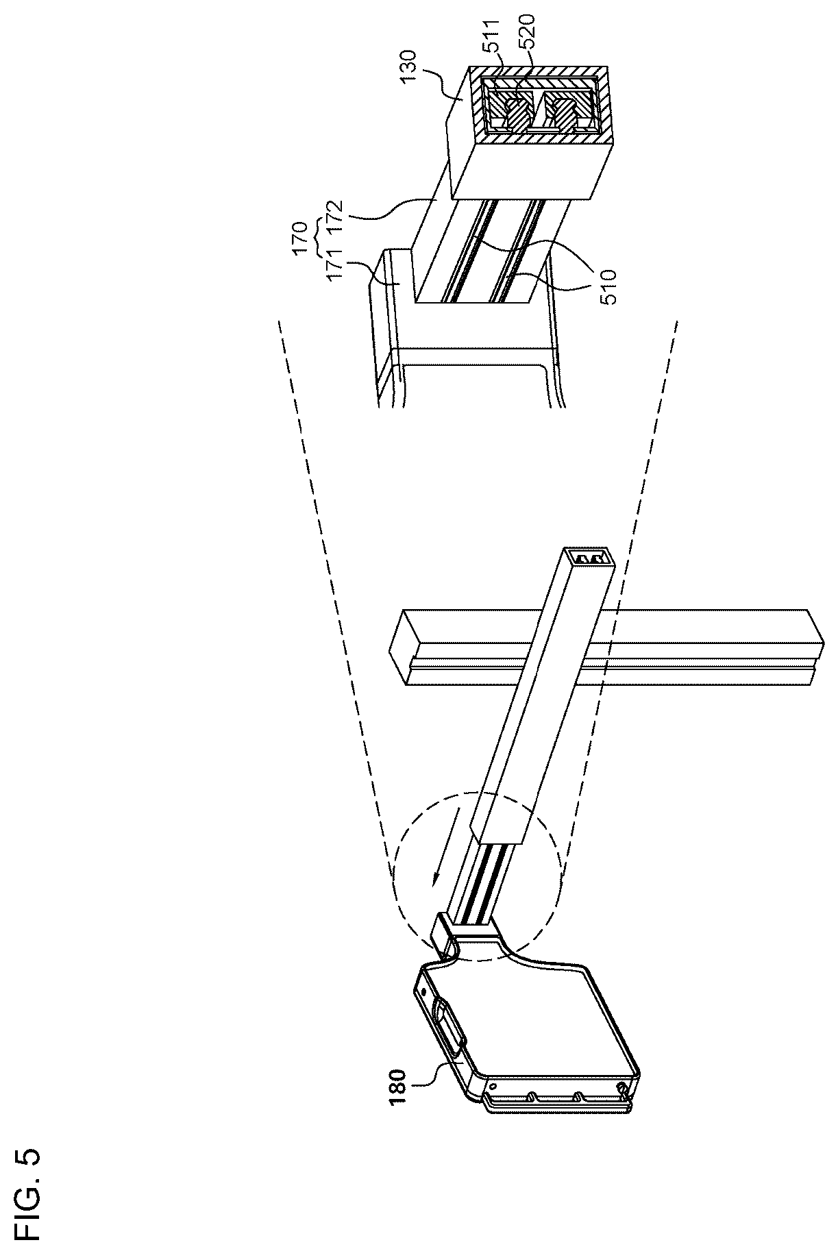 Patent US12376804 Figure 5 – Mobile medical image apparatus for including slidable arm along colum and operation method thereof