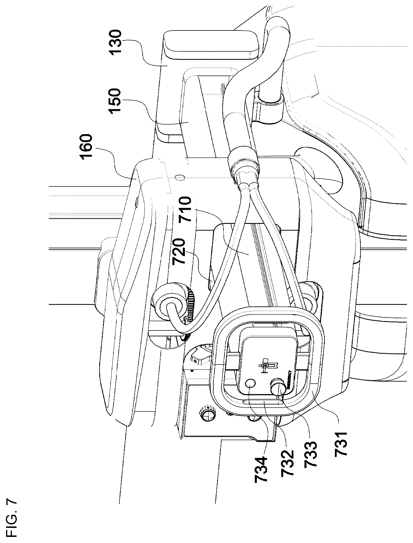 Patent US12376804 Figure 7 – Mobile medical image apparatus for including slidable arm along colum and operation method thereof