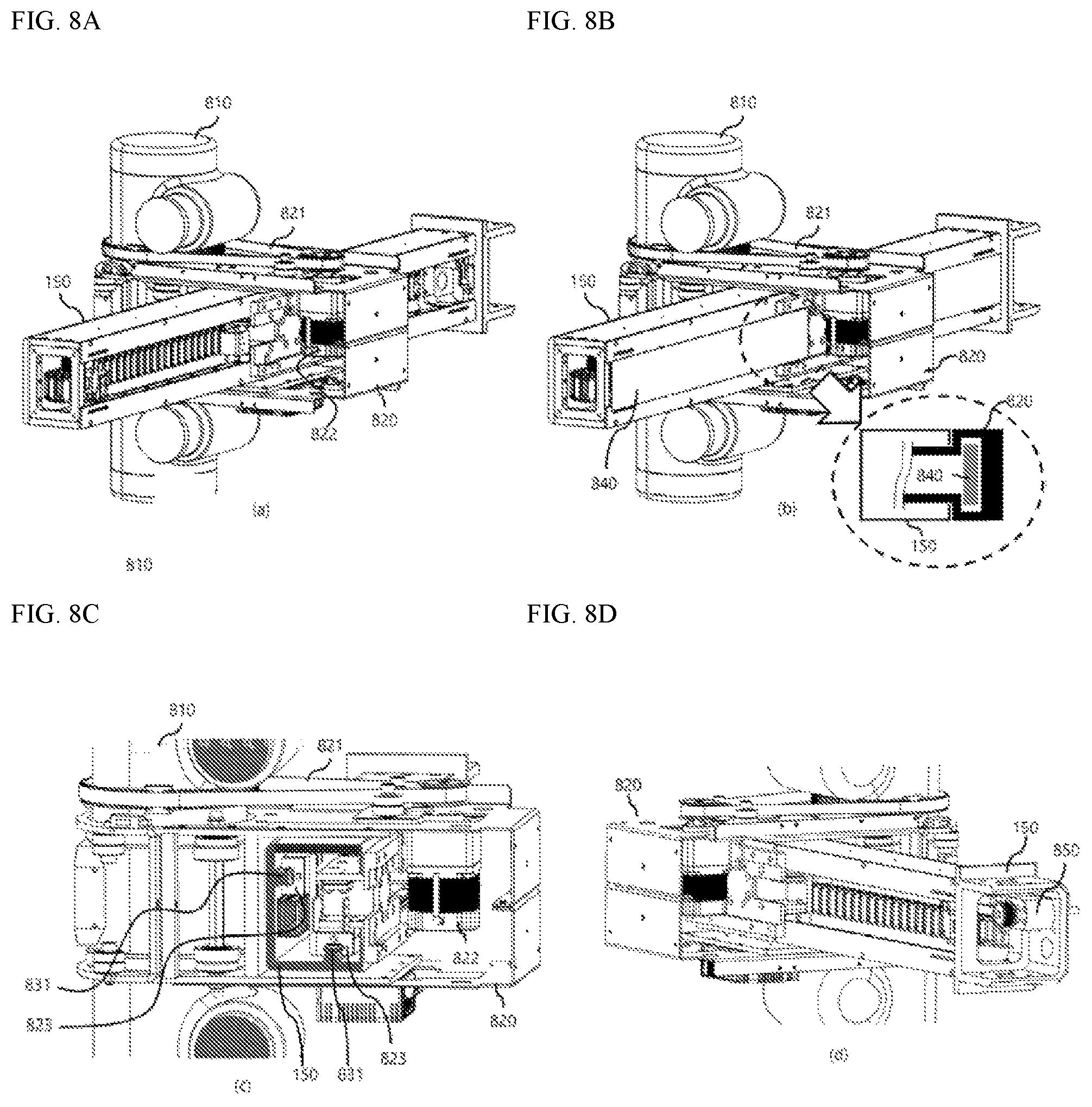 Patent US12376804 Figure 8 – Mobile medical image apparatus for including slidable arm along colum and operation method thereof