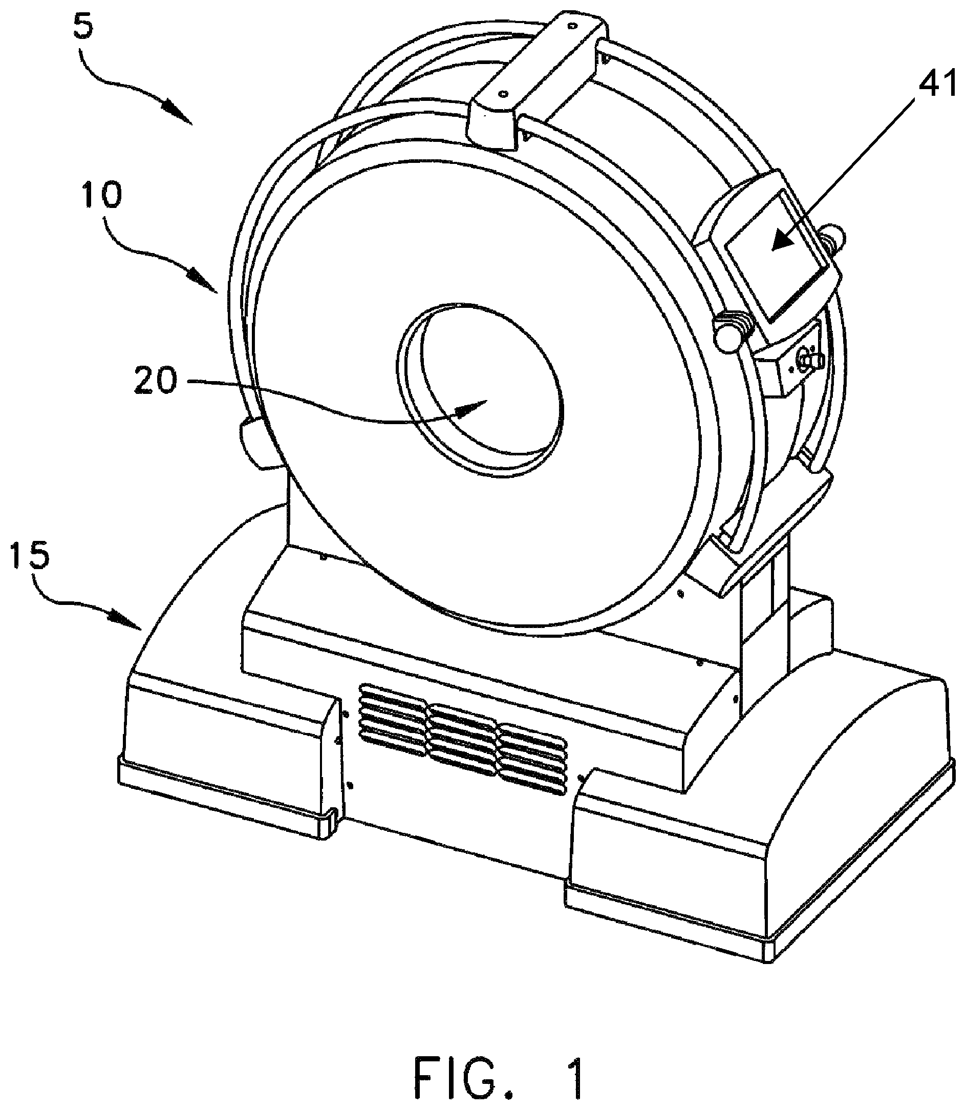 Patent US12376805 — Mobile CT imaging system comprising a mobile CT imaging machine with an on-board motorized bed and/or an on-board ultrasound imager — Figure 1