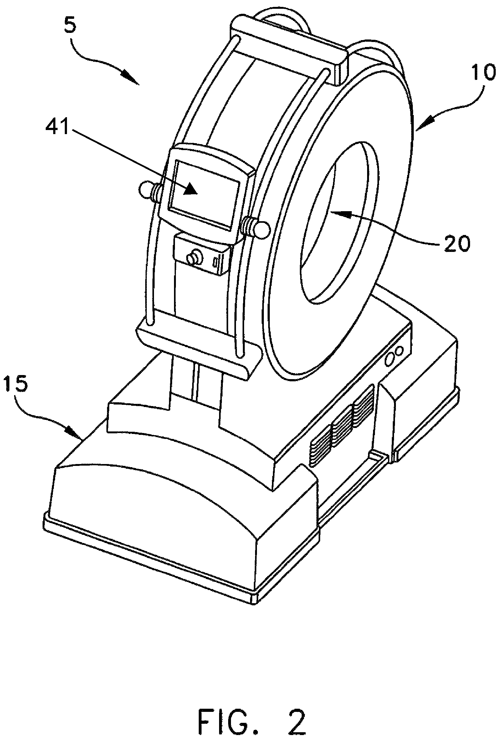 Patent US12376805 Figure 2 – Mobile CT imaging system comprising a mobile CT imaging machine with an on-board motorized bed and/or an on-board ultrasound imager
