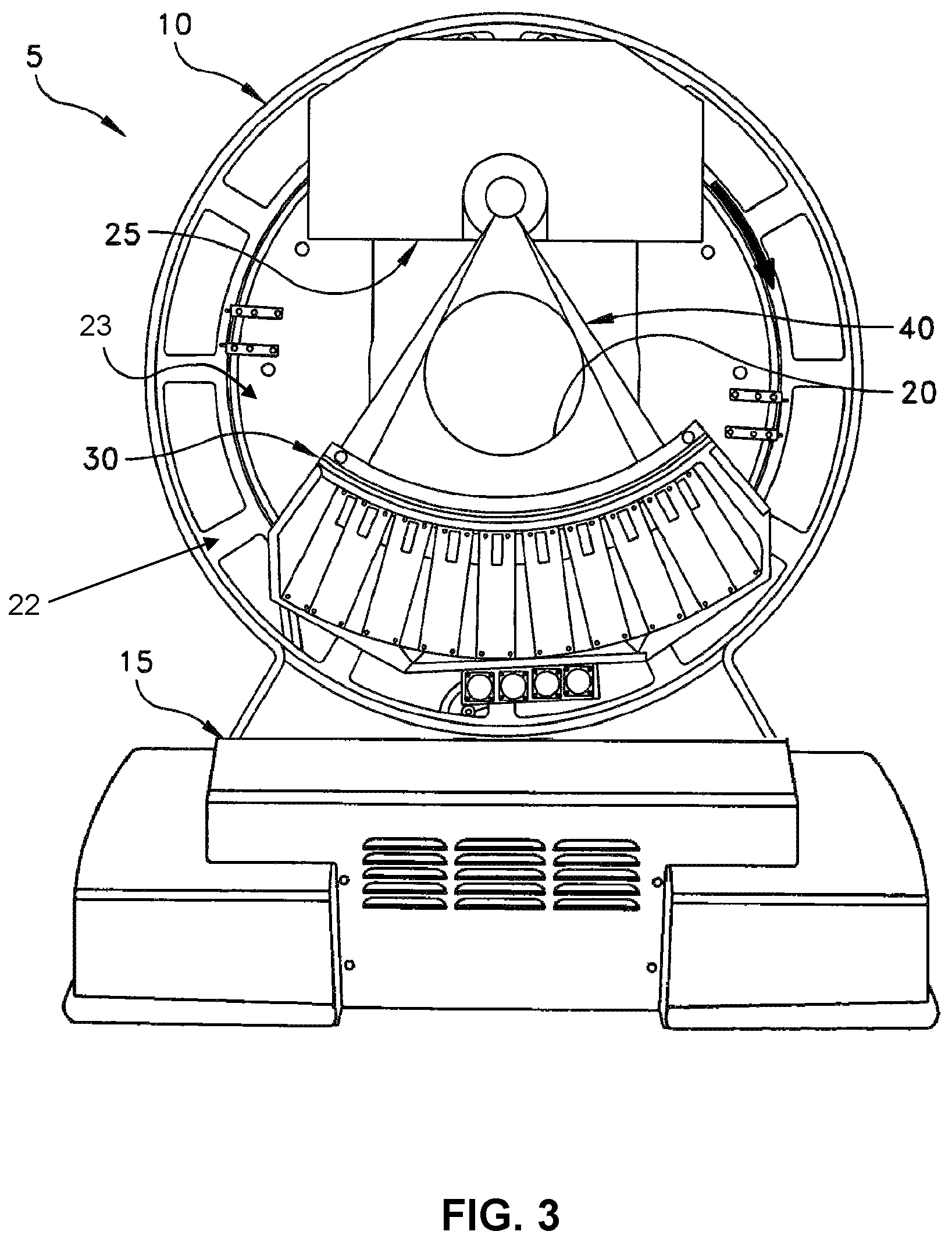 Patent US12376805 Figure 3 – Mobile CT imaging system comprising a mobile CT imaging machine with an on-board motorized bed and/or an on-board ultrasound imager
