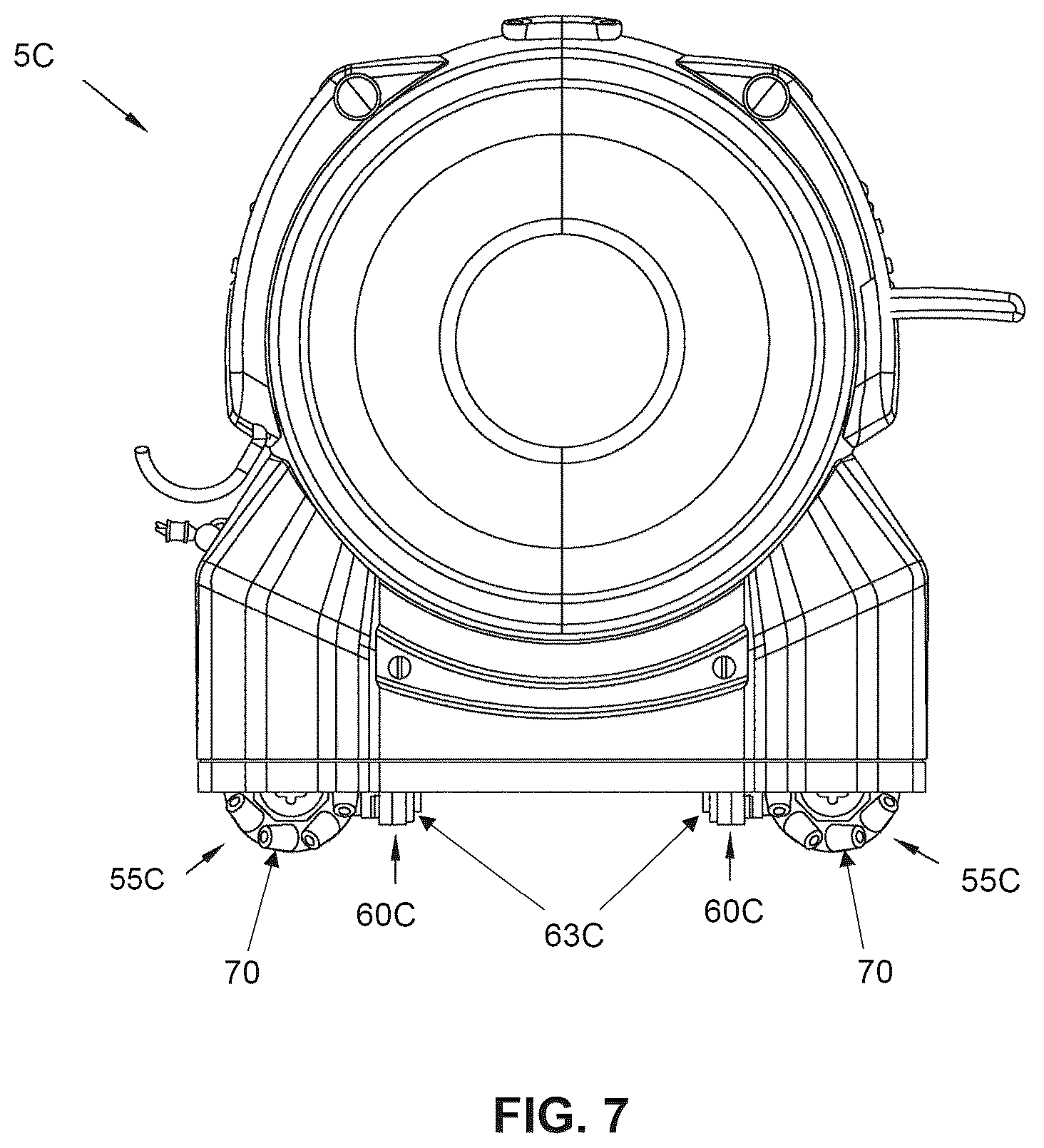 Patent US12376805 Figure 7 – Mobile CT imaging system comprising a mobile CT imaging machine with an on-board motorized bed and/or an on-board ultrasound imager