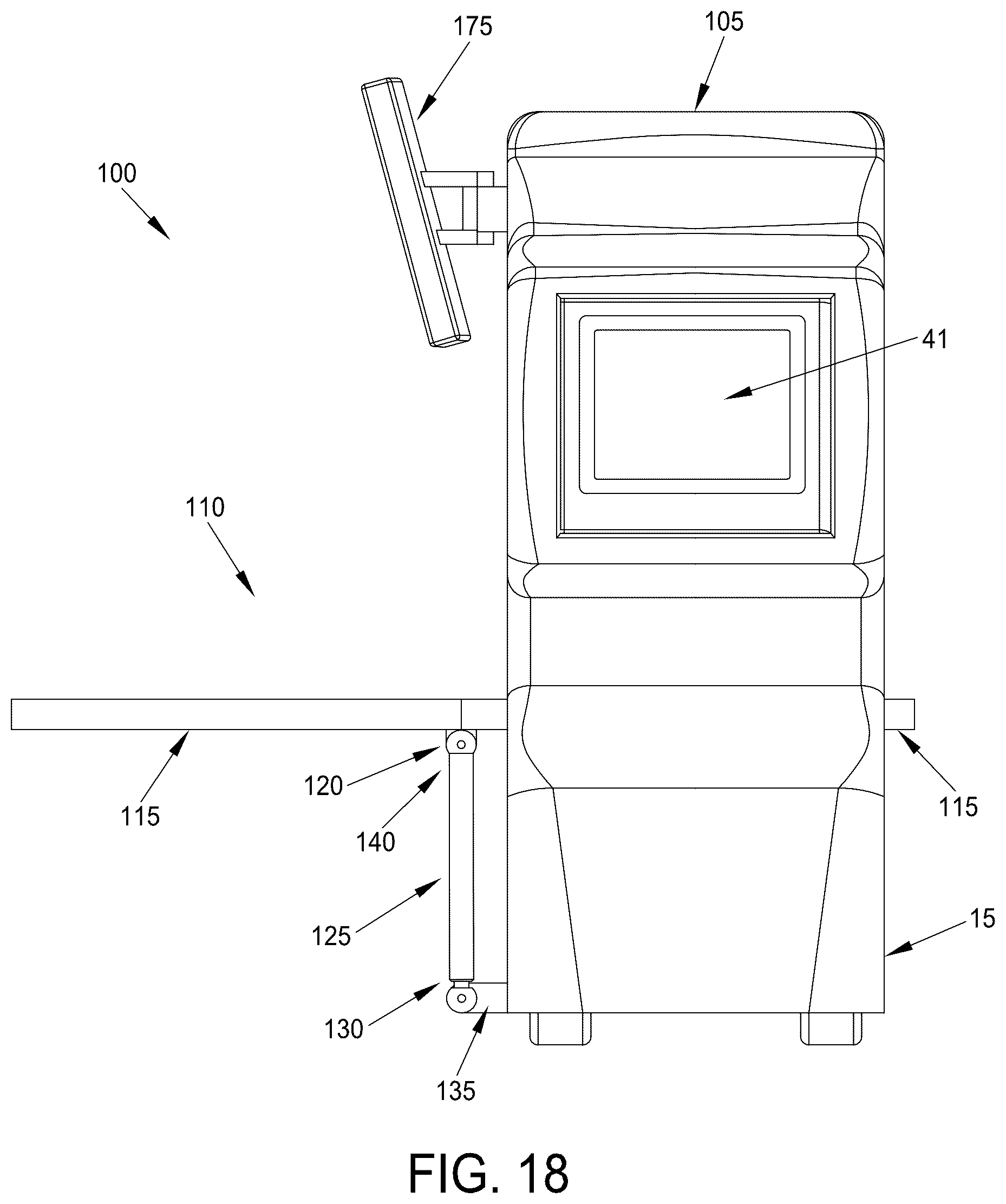 Patent US12376805 Figure 18 – Mobile CT imaging system comprising a mobile CT imaging machine with an on-board motorized bed and/or an on-board ultrasound imager