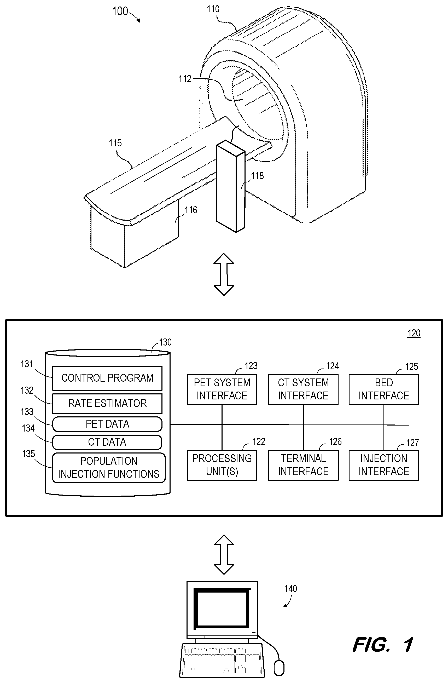 Patent US12376806 Figure 1 – Determination of metabolic rate from static pet scan