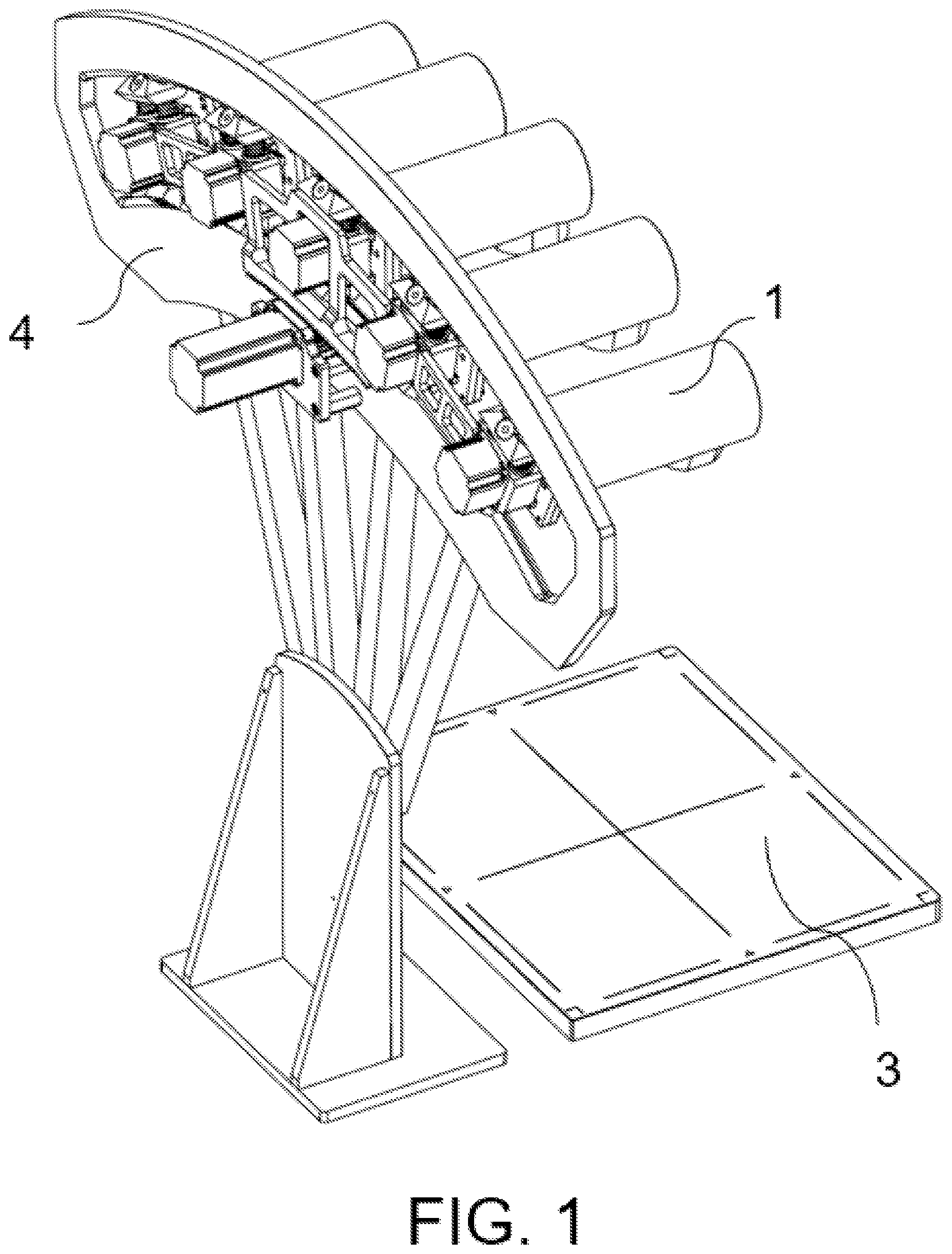 Patent US12376815 Figure 1 – Artificial intelligence based diagnosis with multiple pulsed x-ray source-in-motion tomosynthesis imaging system