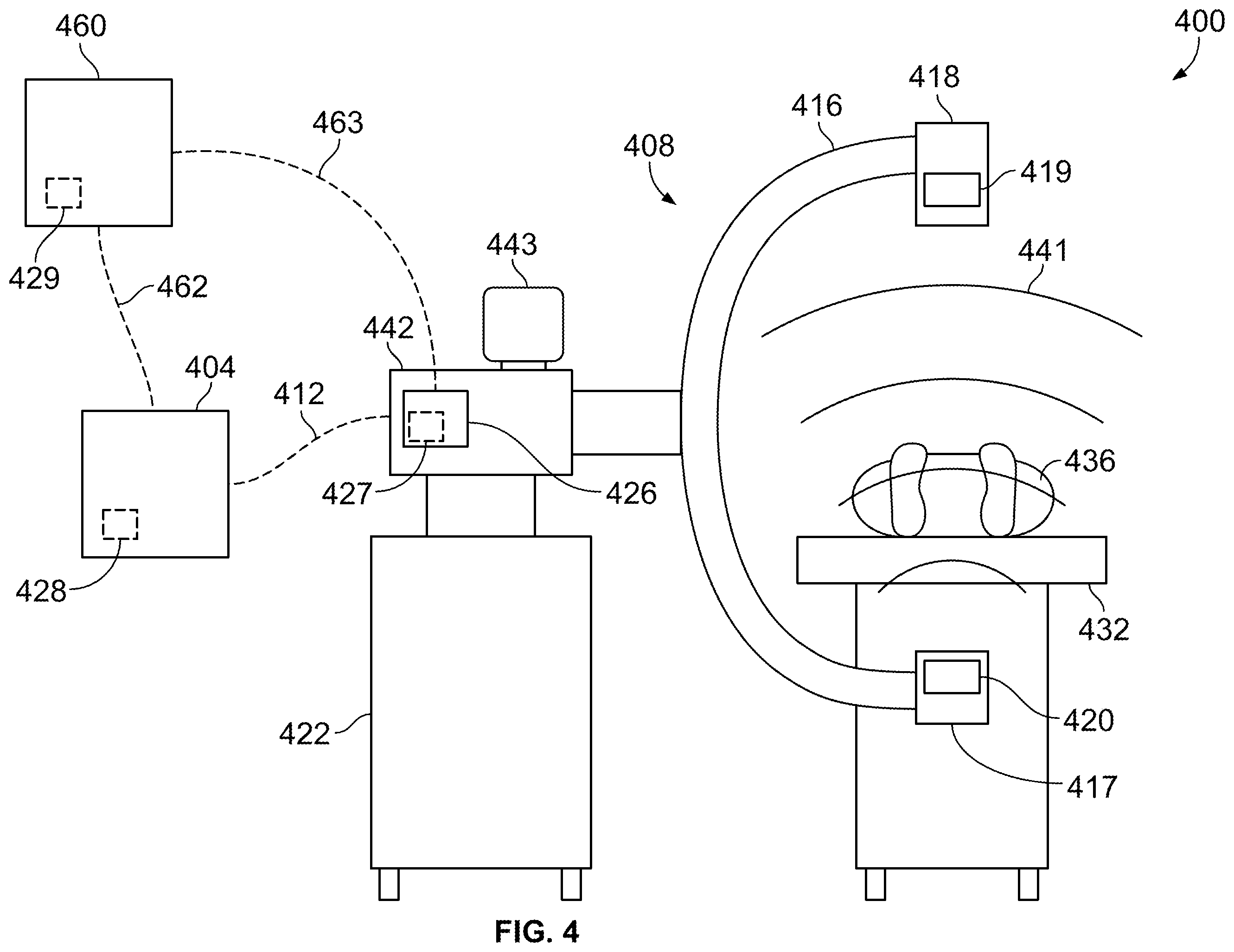 Patent US12376816 Figure 4 – Medical imaging systems for reducing radiation exposure