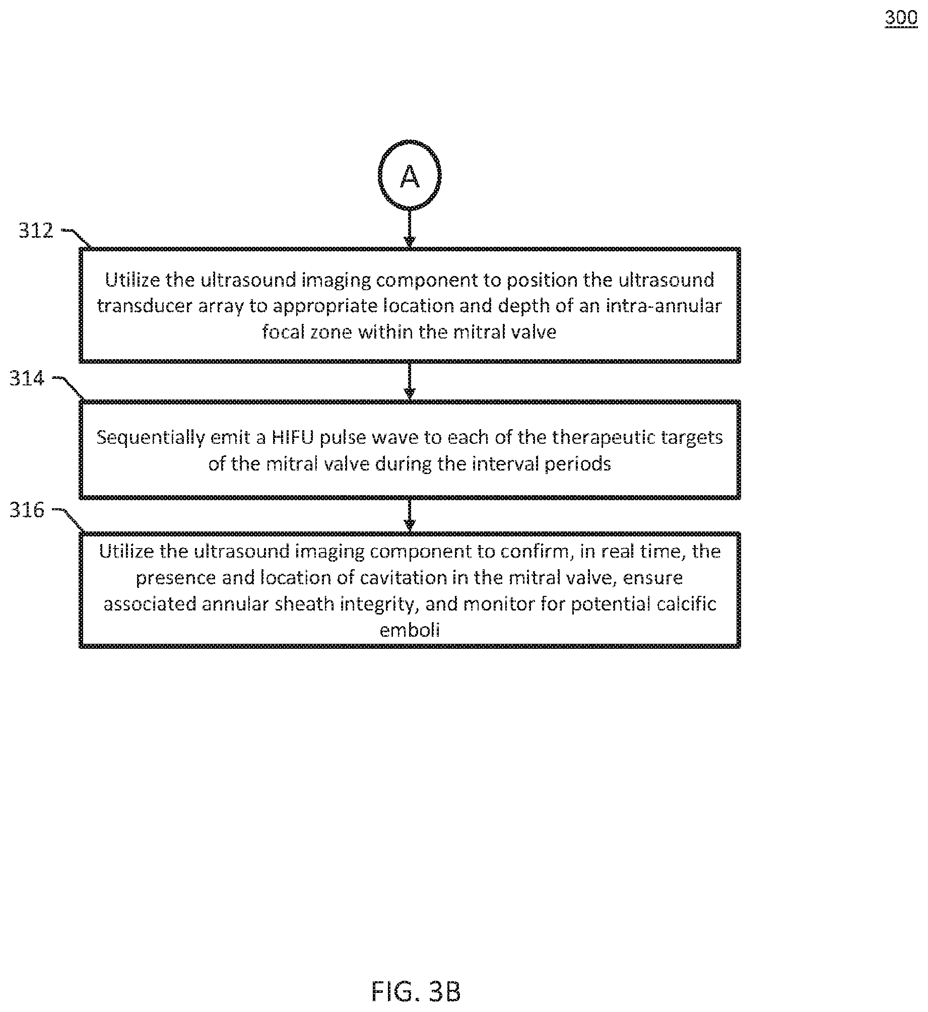 Patent US12376824 Figure 4 – Methods, systems, and computer readable media for utilizing a therapeutic ultrasound device to perform mitral valve decalcification