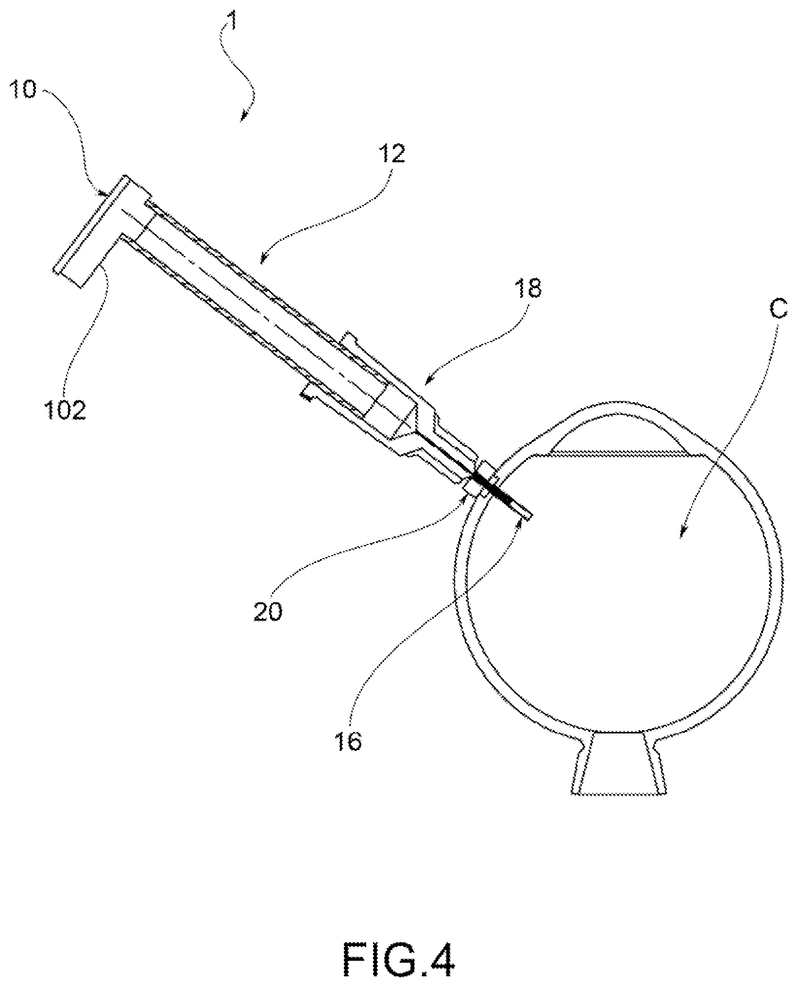 Patent US12376825 Figure 3 – Device for the direct detection of pressure variations of a fluid in a body cavity