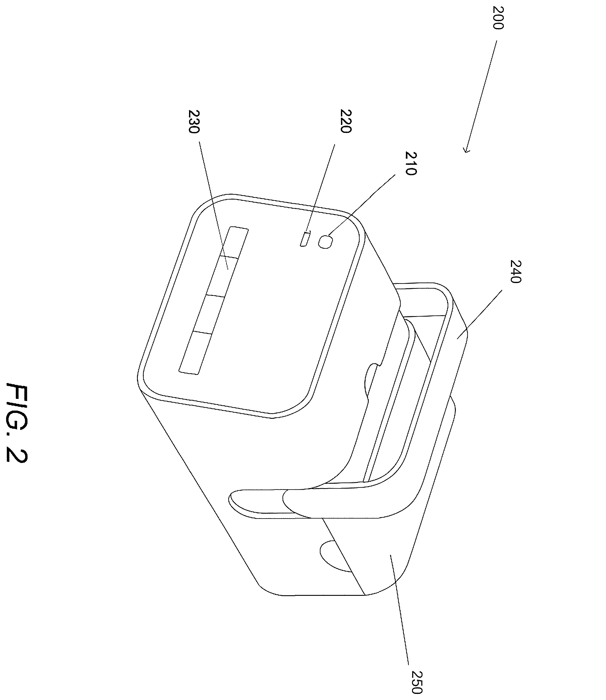 Patent US12376827 Figure 2 – Portable ultrasound device