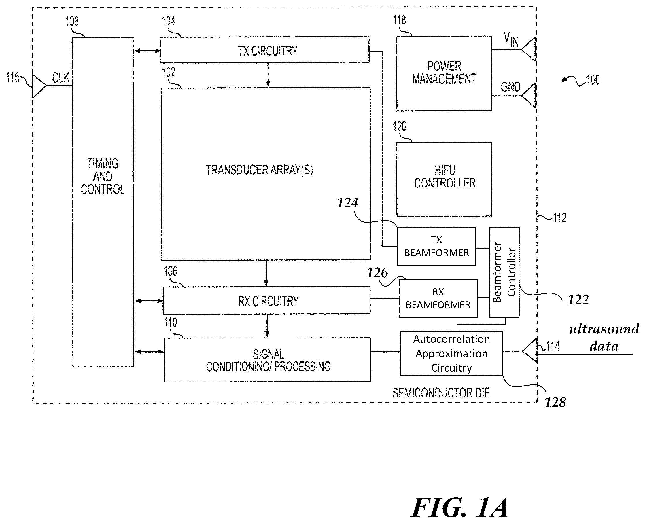 Patent US12376828 Figure 1 – Methods and systems for coherence imaging in obtaining ultrasound images