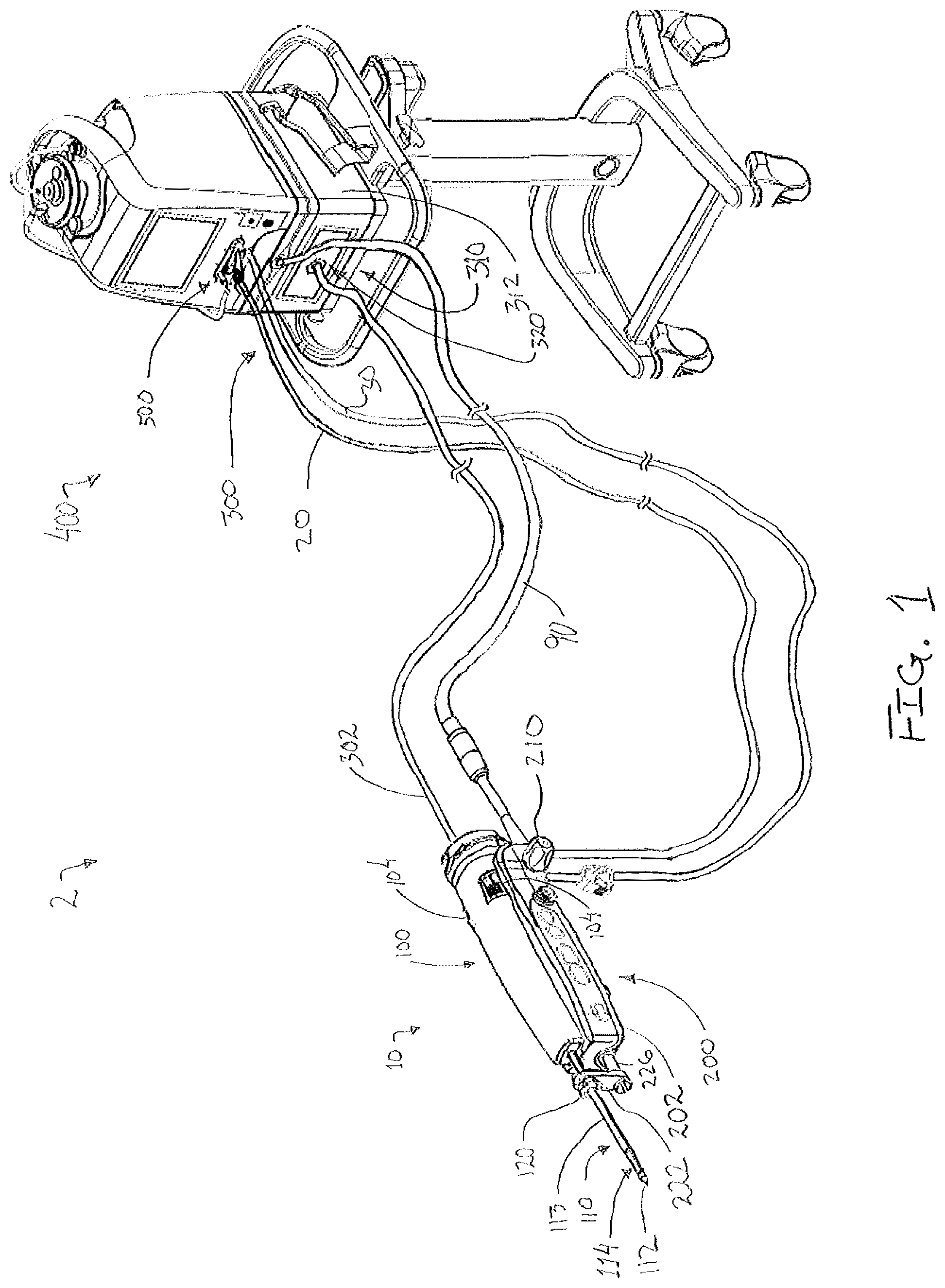 Patent US12376838 Figure 1 – Biopsy device with remote multi-chamber tissue sample holder
