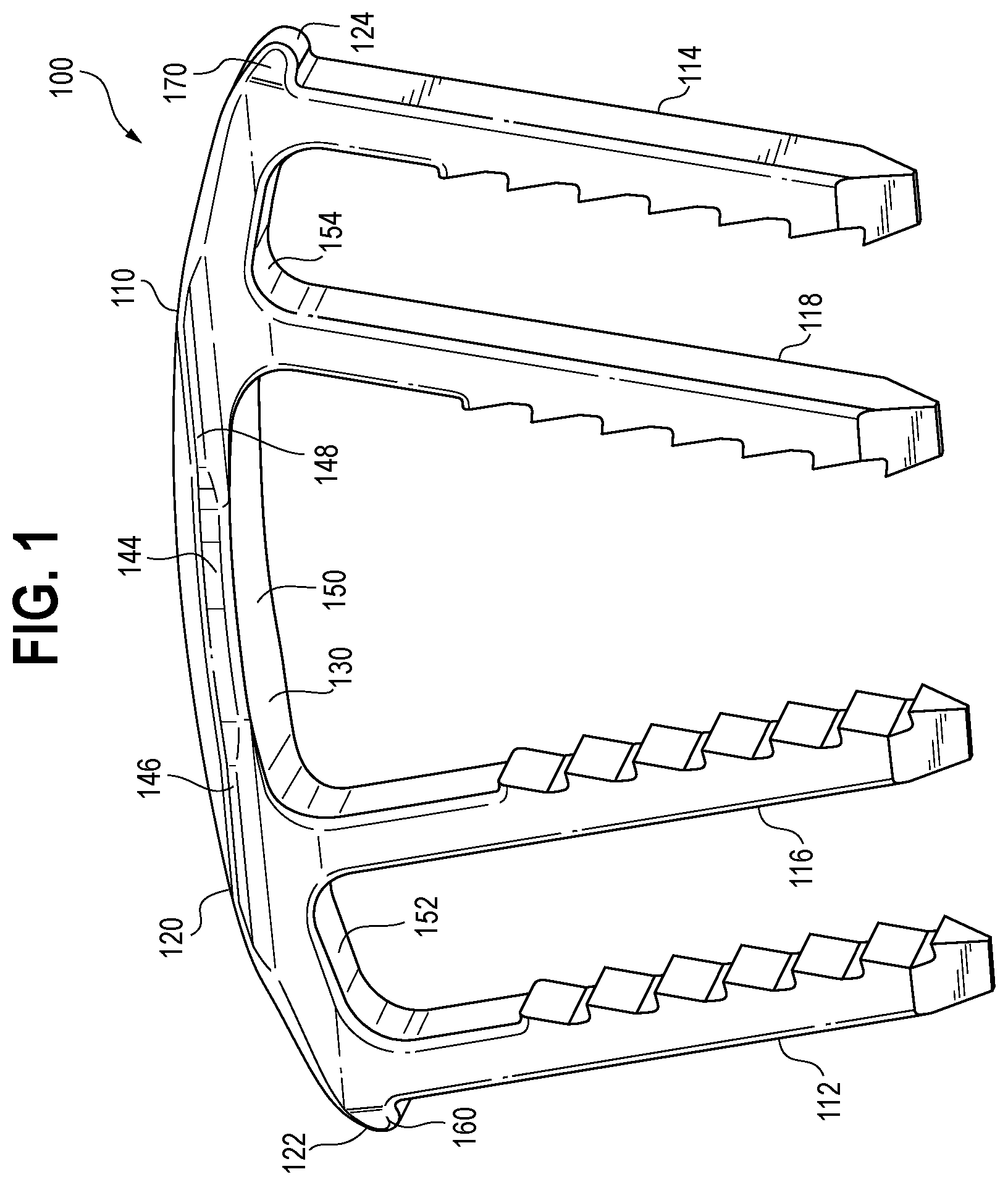 Patent US12376850 Figure 1 – Surgical staple