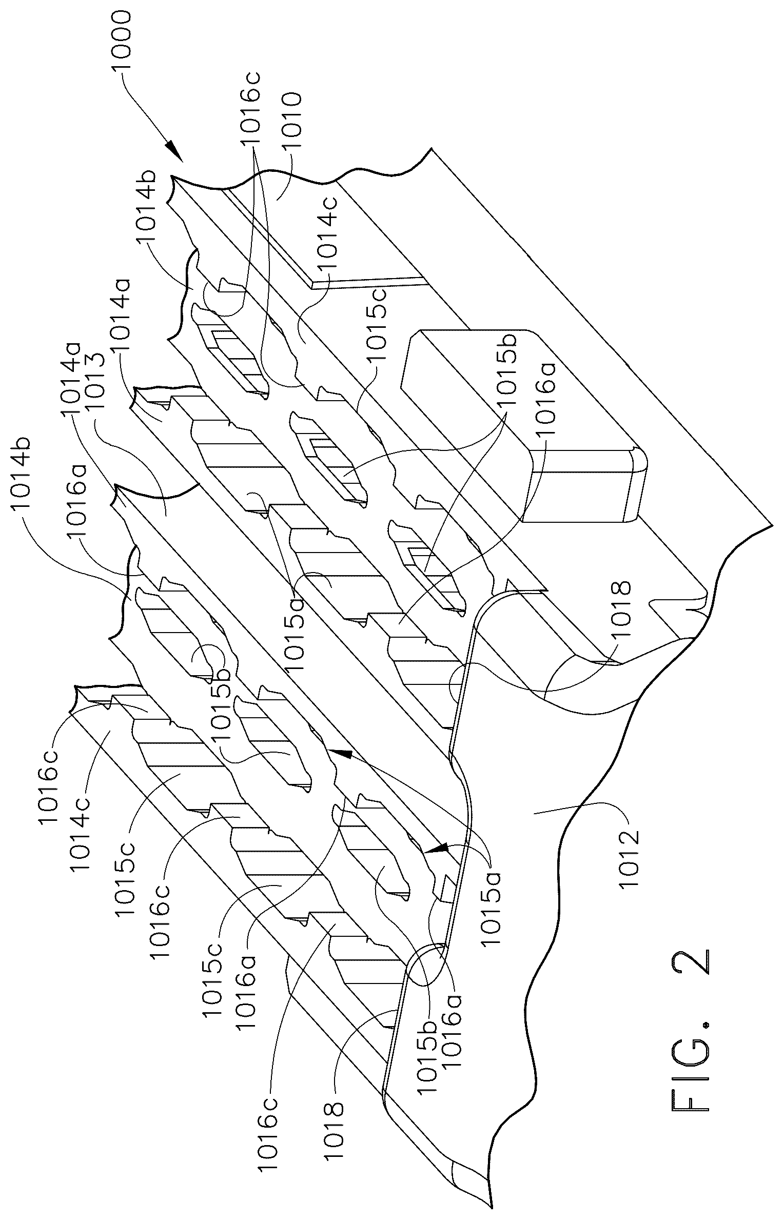 Patent US12376853 Figure 2 – Staple cartridge comprising a tissue thickness compensator