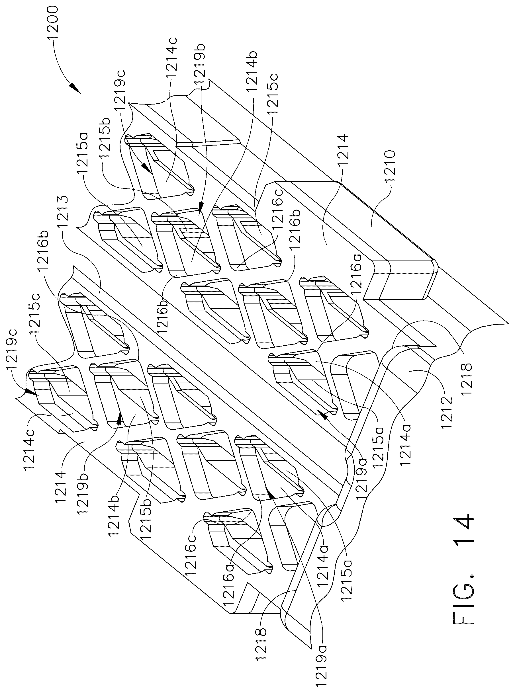 Patent US12376853 Figure 12 – Staple cartridge comprising a tissue thickness compensator