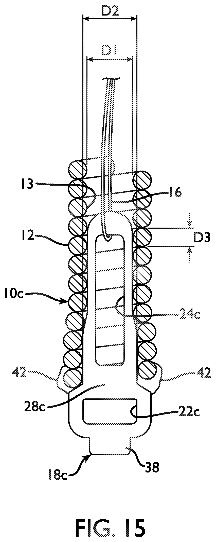Patent US12376859 Figure 9 – Embolic coil proximal connecting element and stretch resistant fiber
