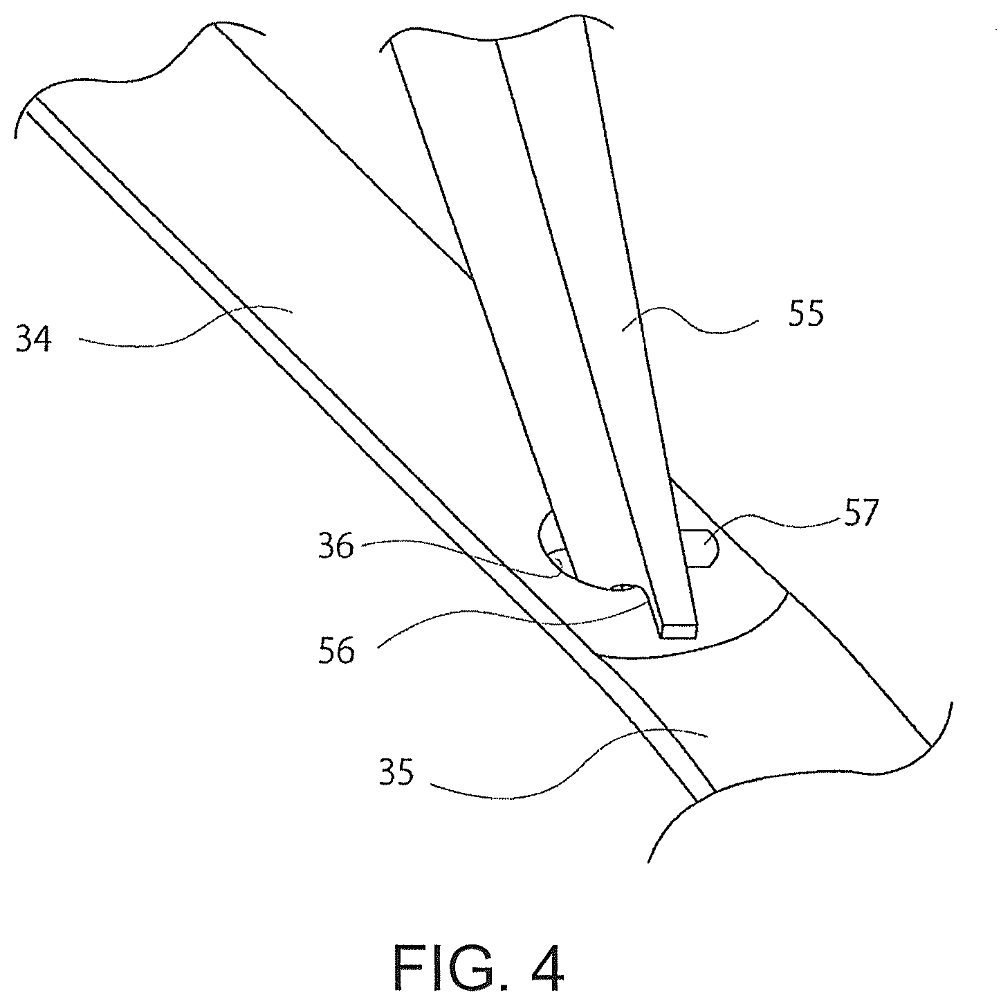Patent US12376866 Figure 4 – Thin-blade chisel system