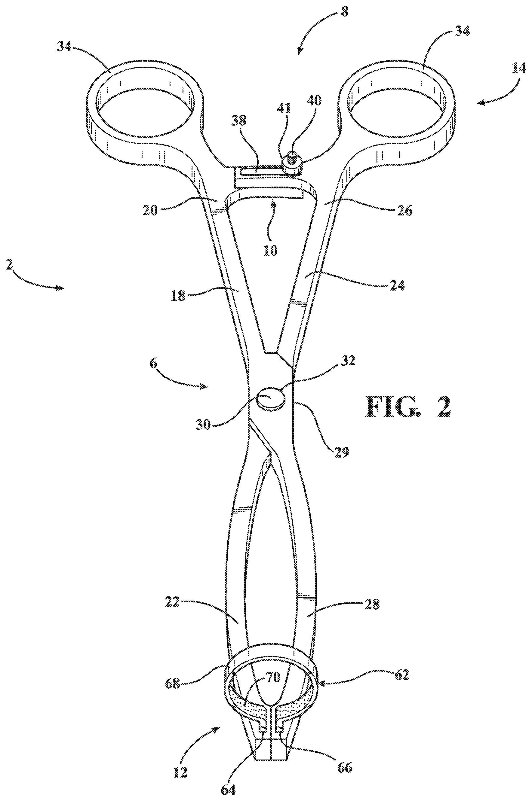 Patent US12376871 Figure 2 – Atraumatic tenaculum for facilitation of transcervical procedures