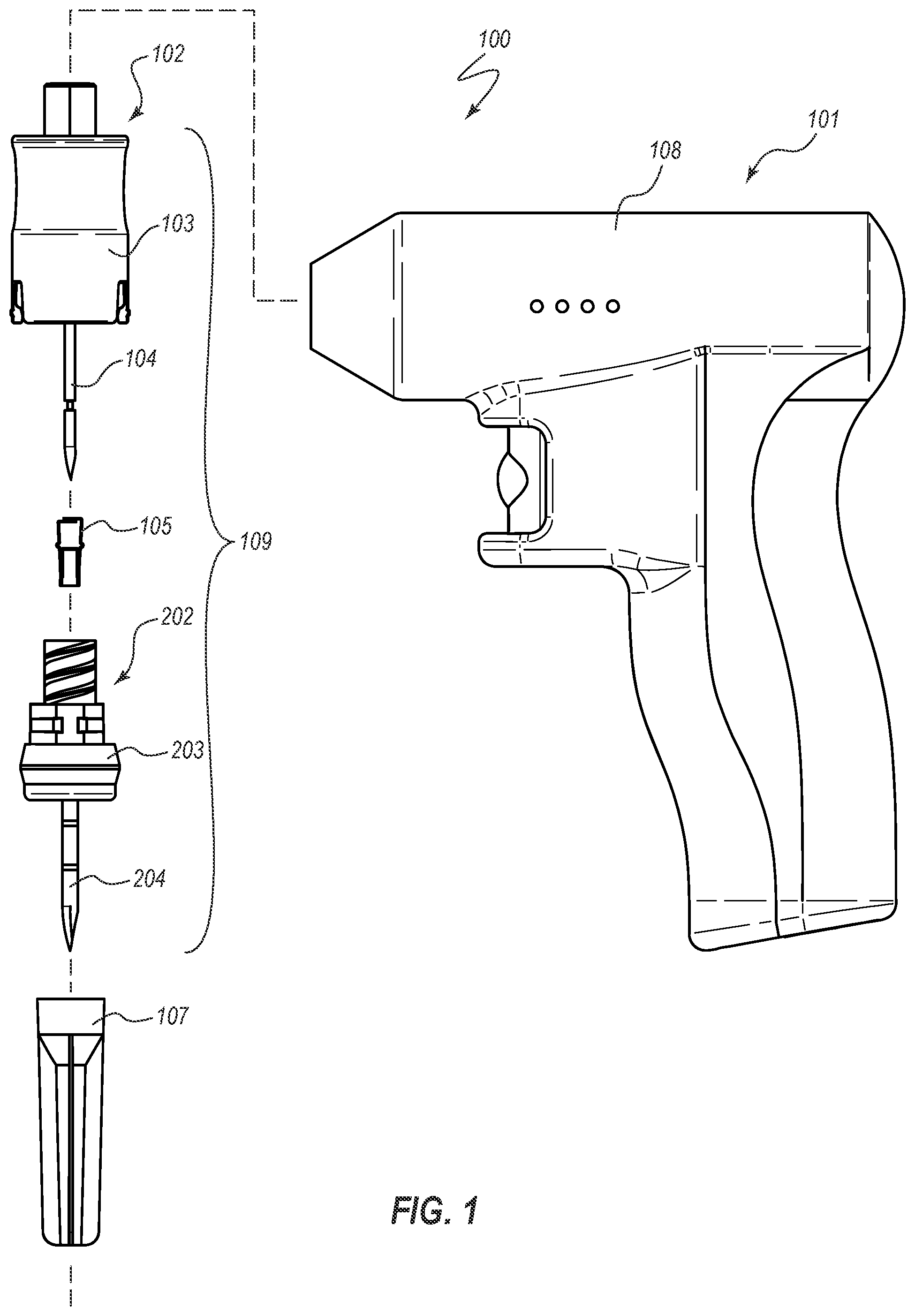 Patent US12376881 Figure 1 – Safety shields for elongated instruments and related systems and methods