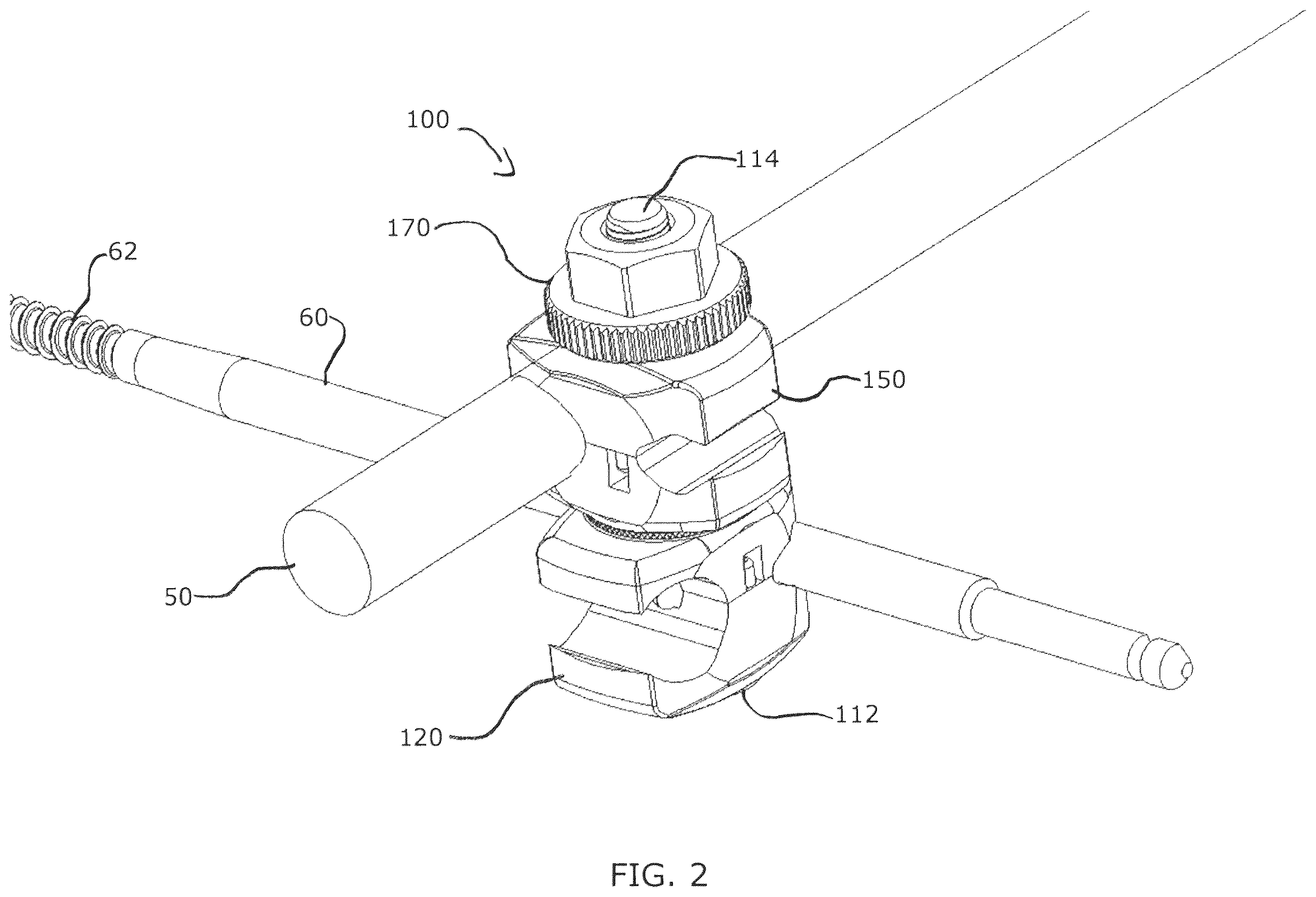 Patent US12376885 Figure 3 – External fixator assembly