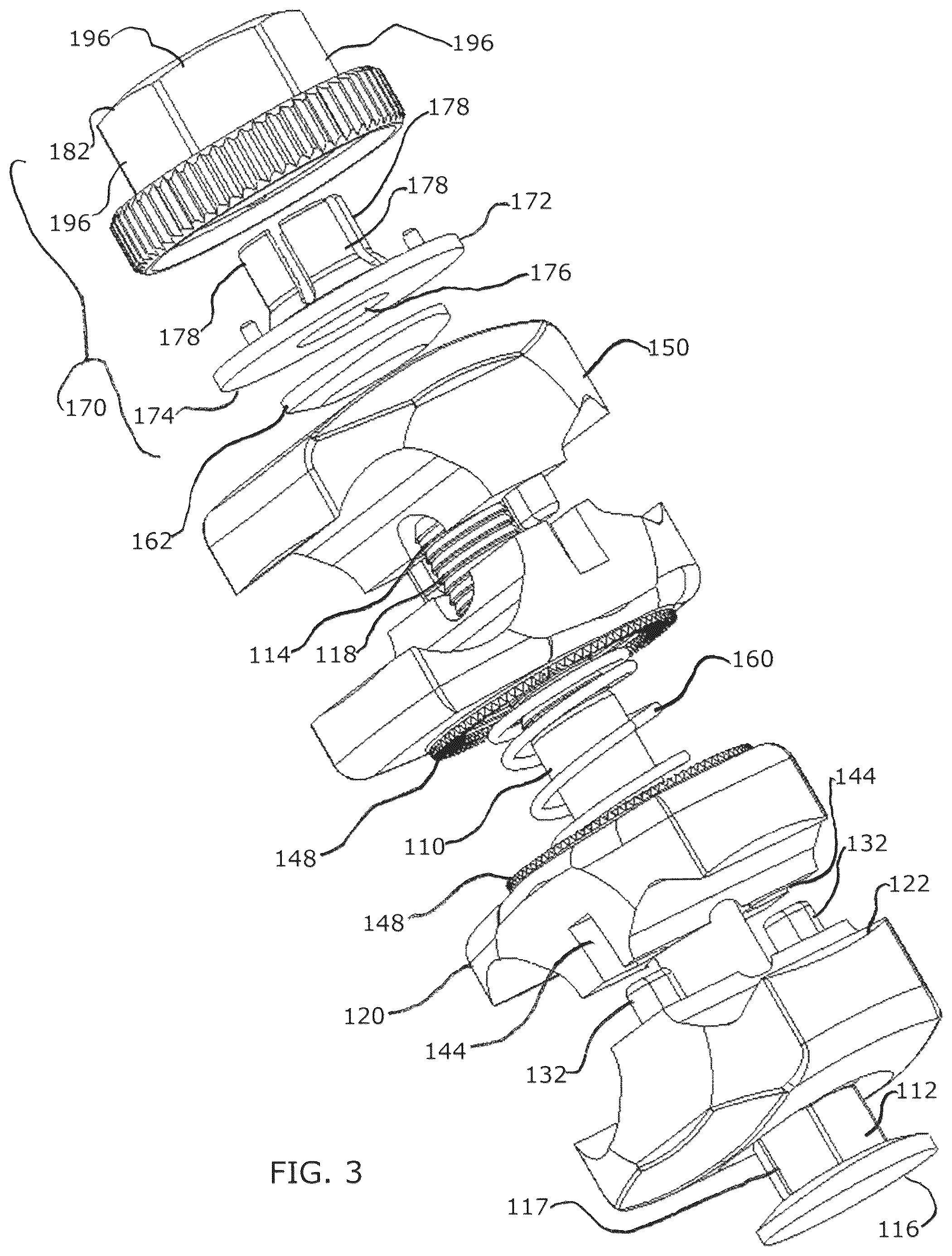 Patent US12376885 Figure 4 – External fixator assembly