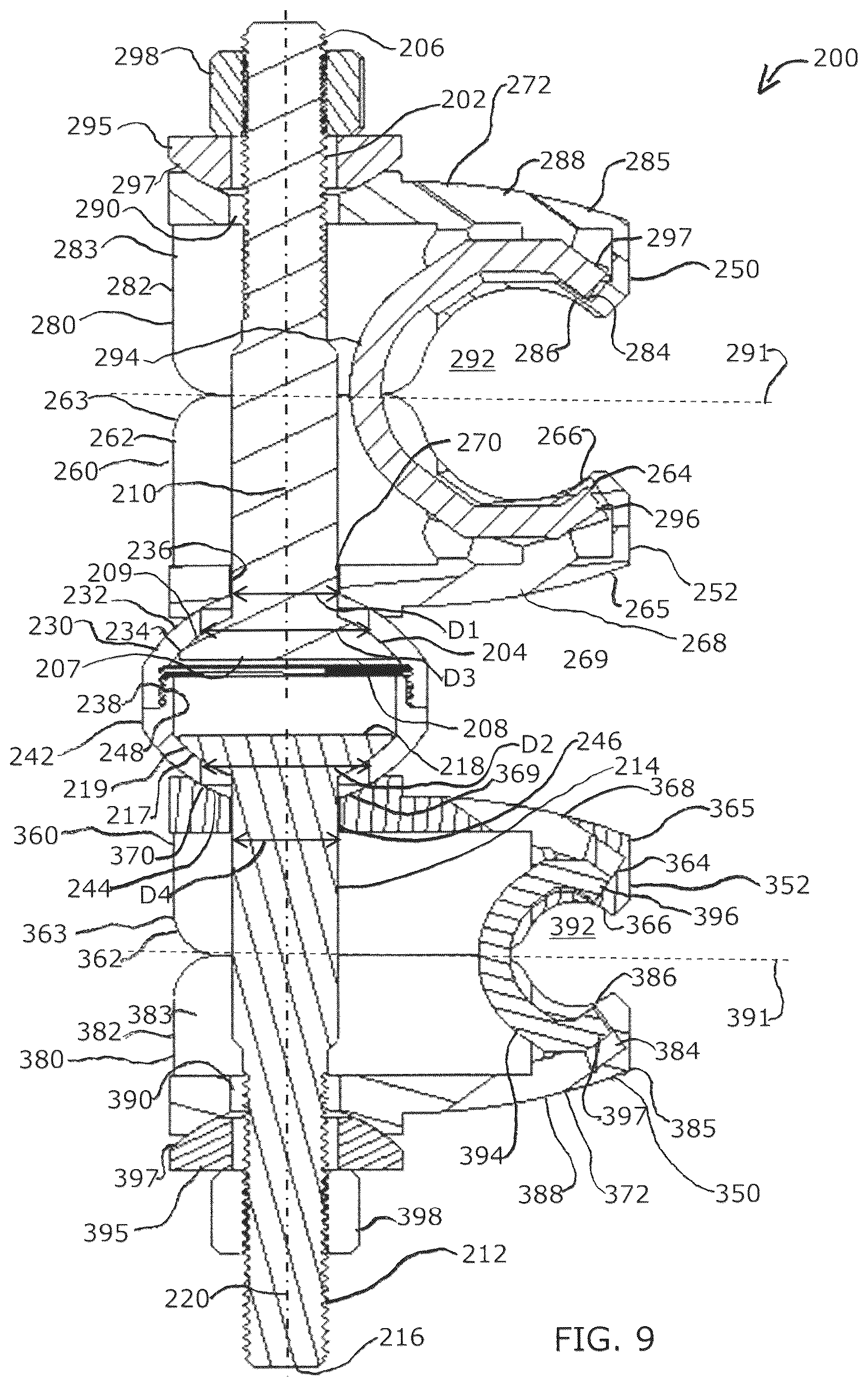 Patent US12376885 Figure 11 – External fixator assembly