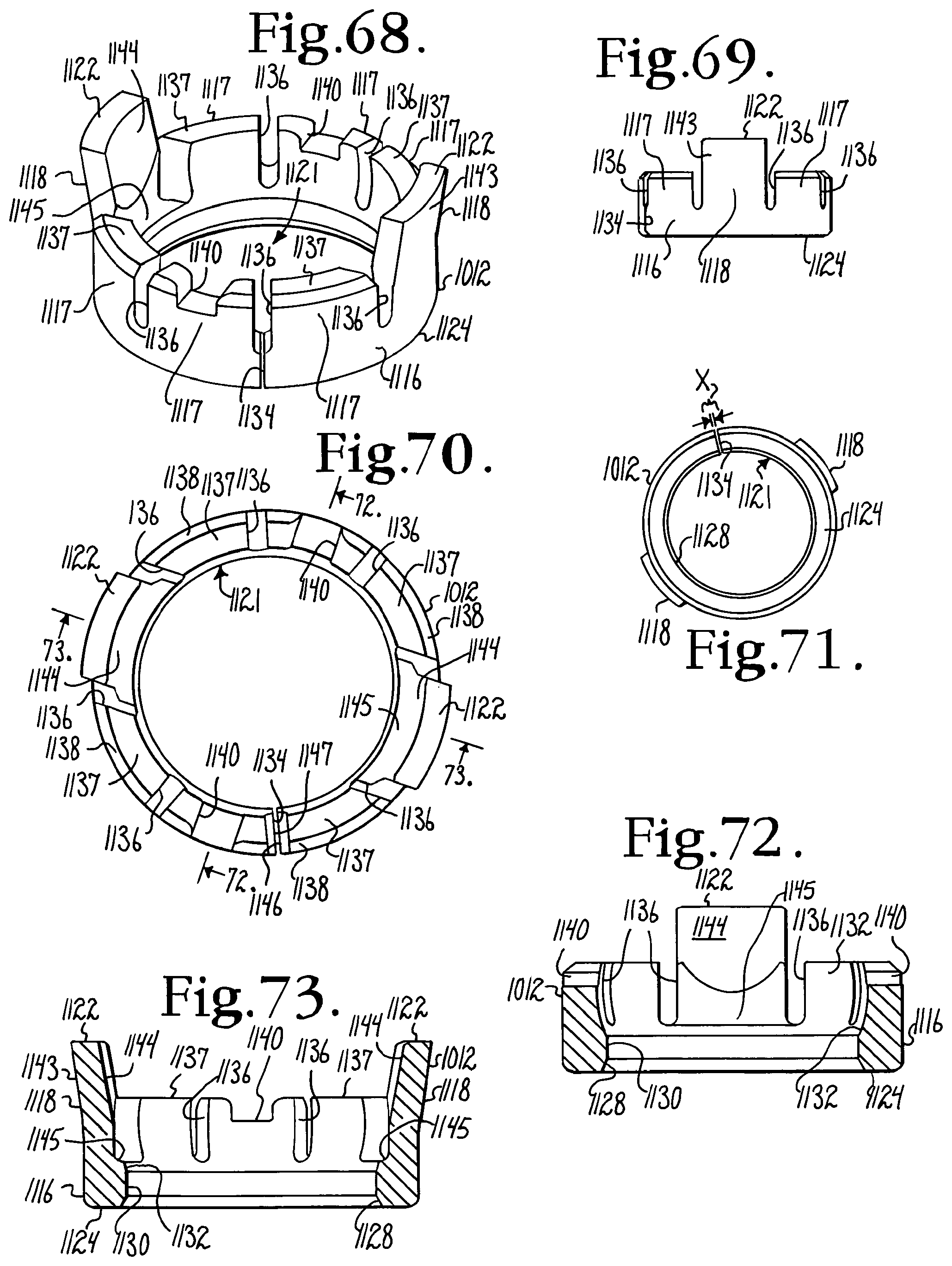 Patent US12376886 Figure 19 – Pivotal bone anchor assembly with retainer pre-positioned in expansion chamber and tool-deployable insert