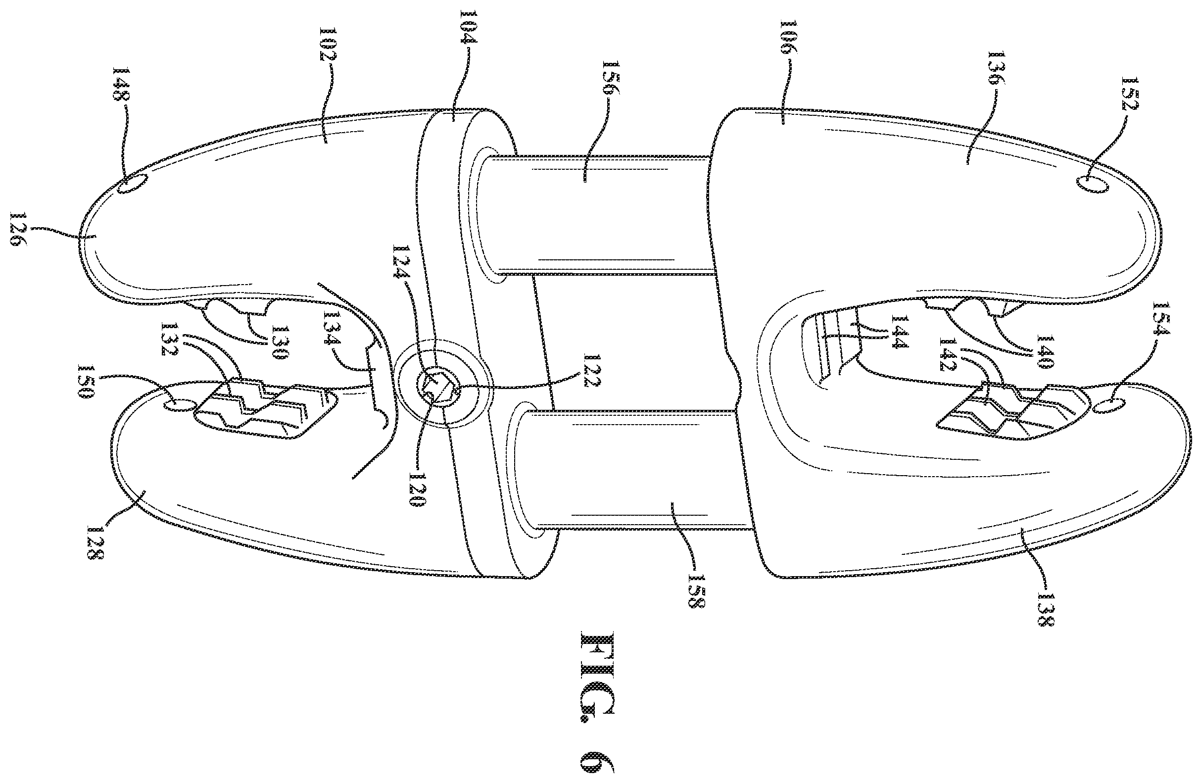 Patent US12376889 Figure 6 – Expandable spring stepped in jack for installation between upper and lower succeeding articular processes
