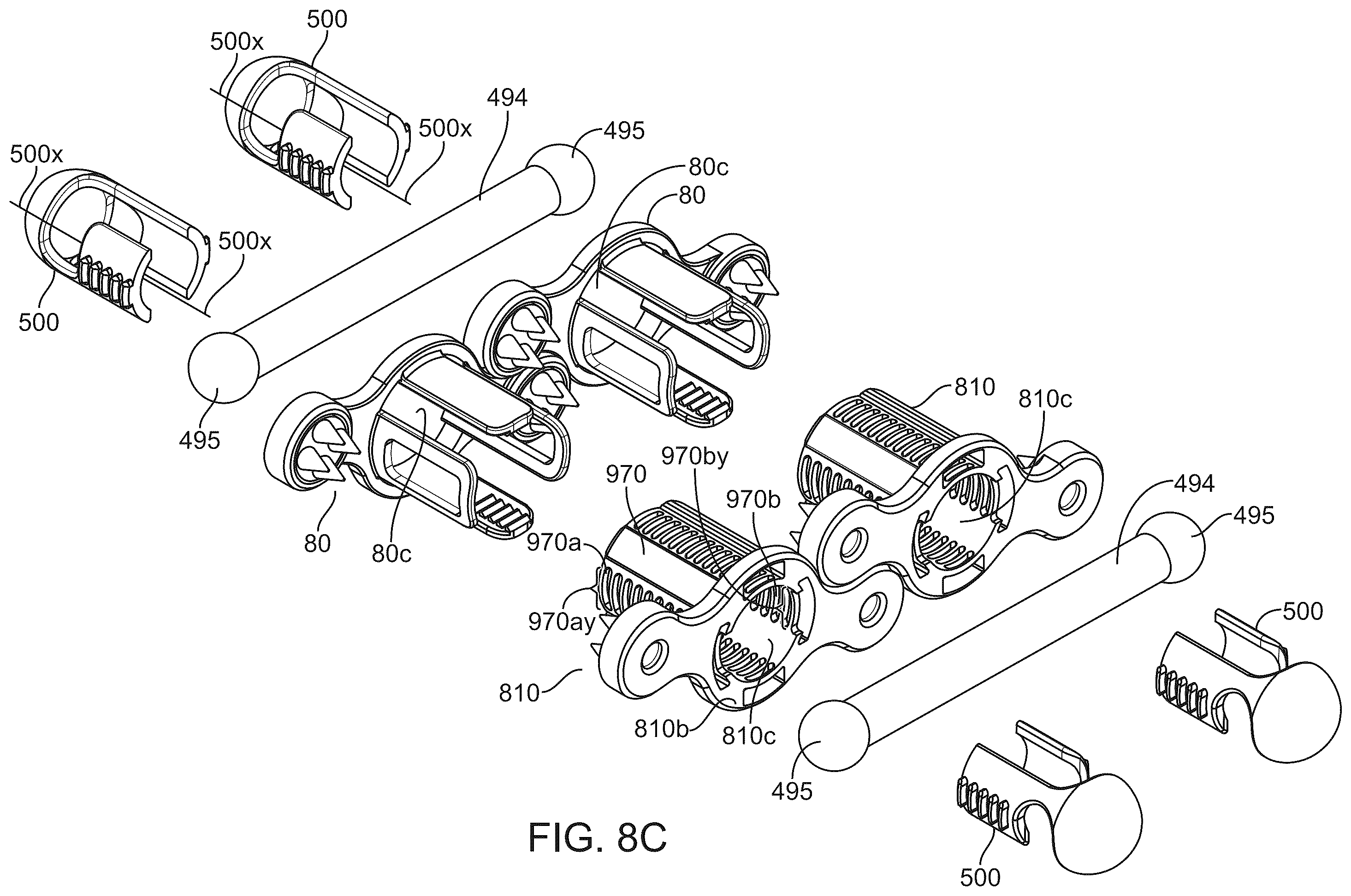Patent US12376890 Figure 6 – Dynamic and non-dynamic interspinous fusion implant and bone growth stimulation system