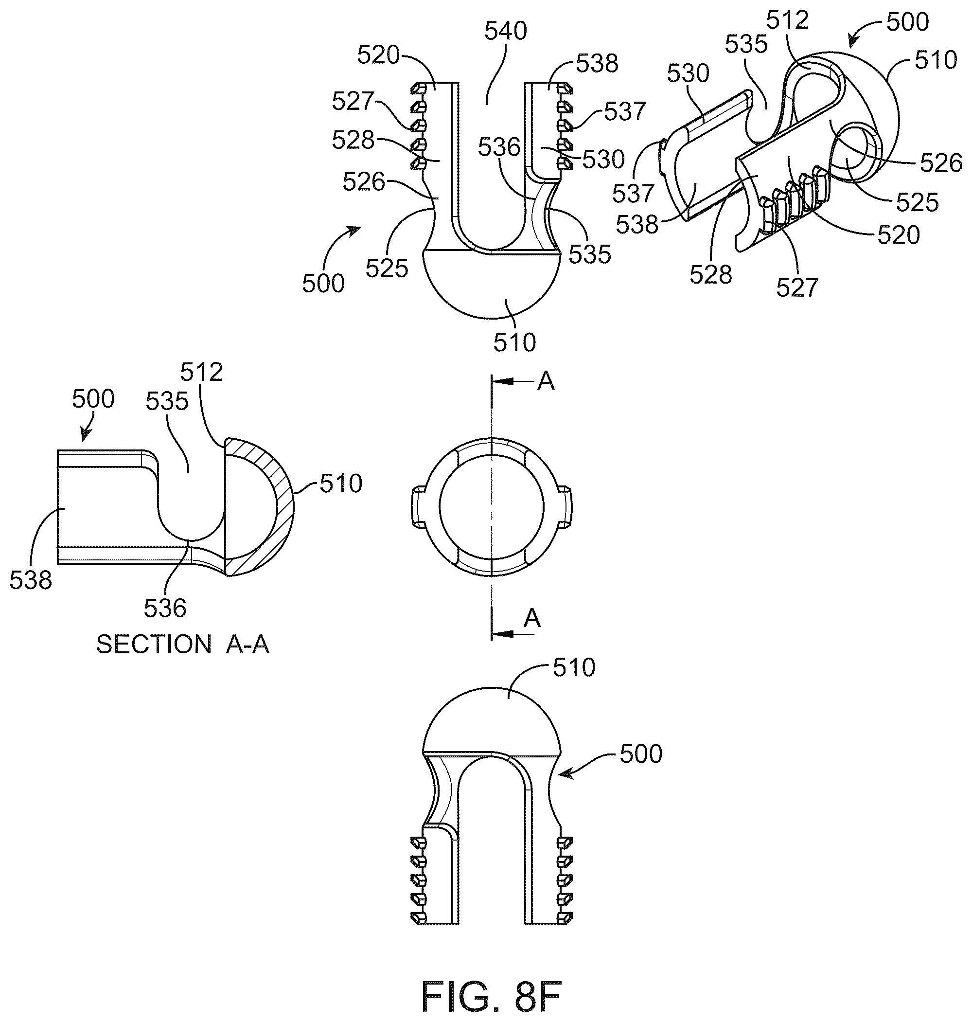 Patent US12376890 Figure 9 – Dynamic and non-dynamic interspinous fusion implant and bone growth stimulation system