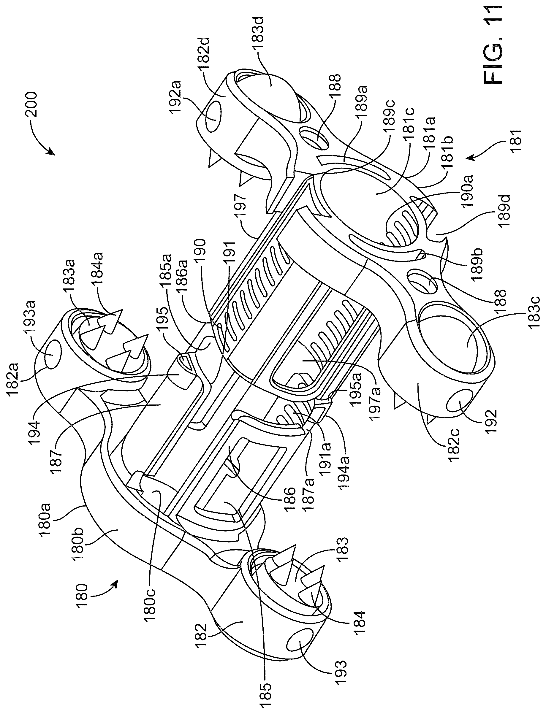 Patent US12376890 Figure 13 – Dynamic and non-dynamic interspinous fusion implant and bone growth stimulation system