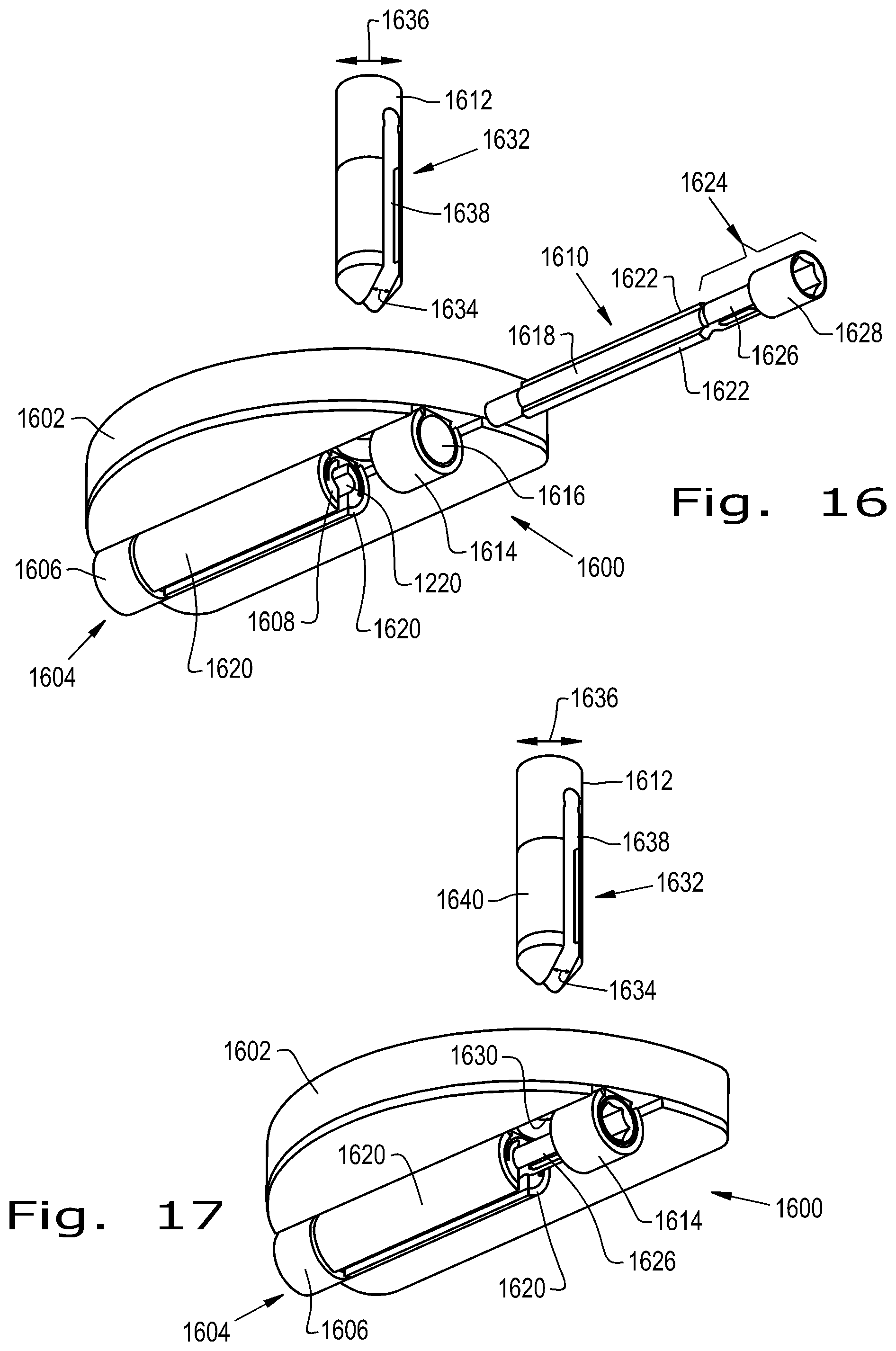 Patent US12376893 Figure 8 – Orthopaedic implant with fixation feature and a method of implanting thereof