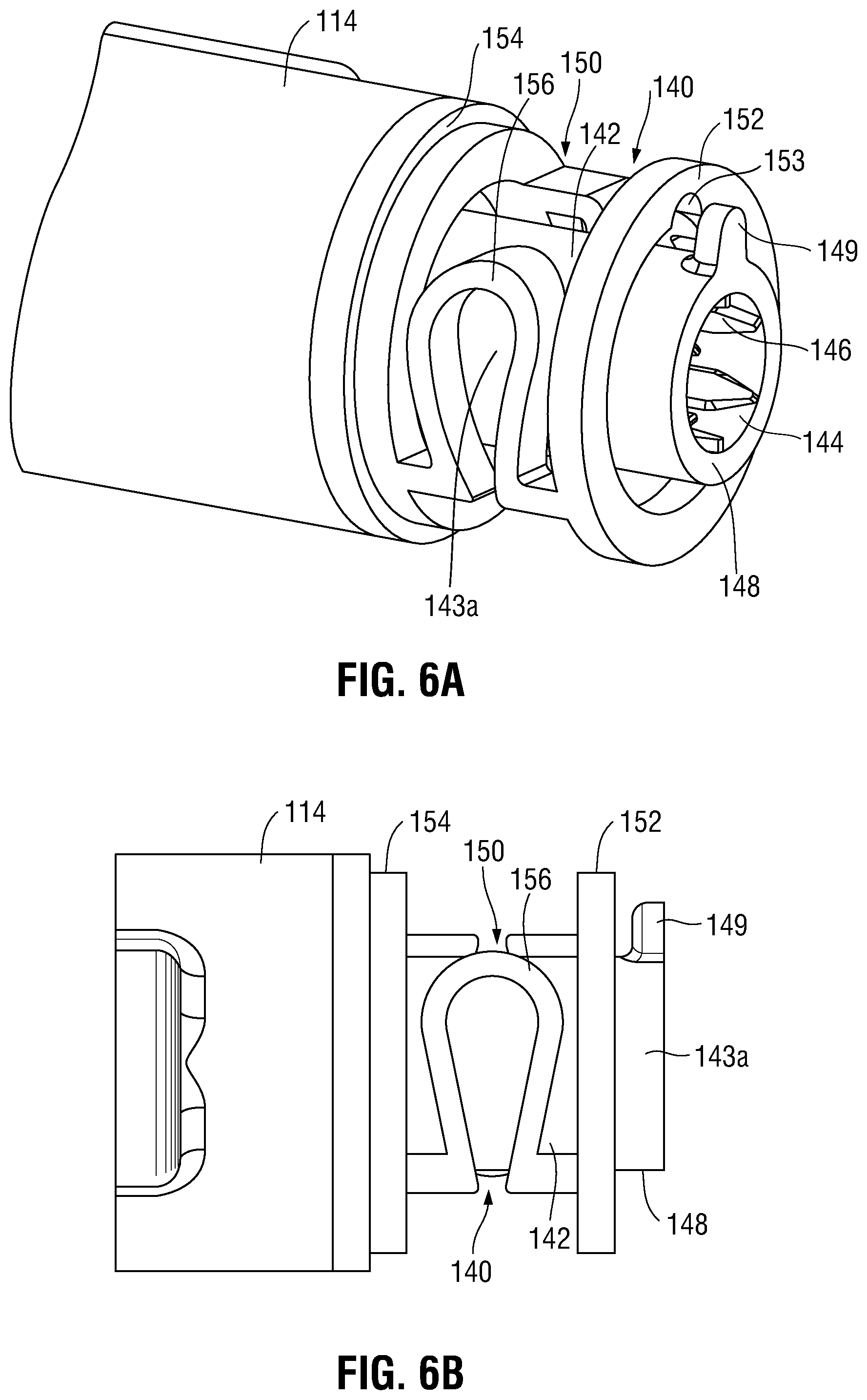 Patent US12376899 Figure 6 – Tissue resecting device including a blade lock and release mechanism