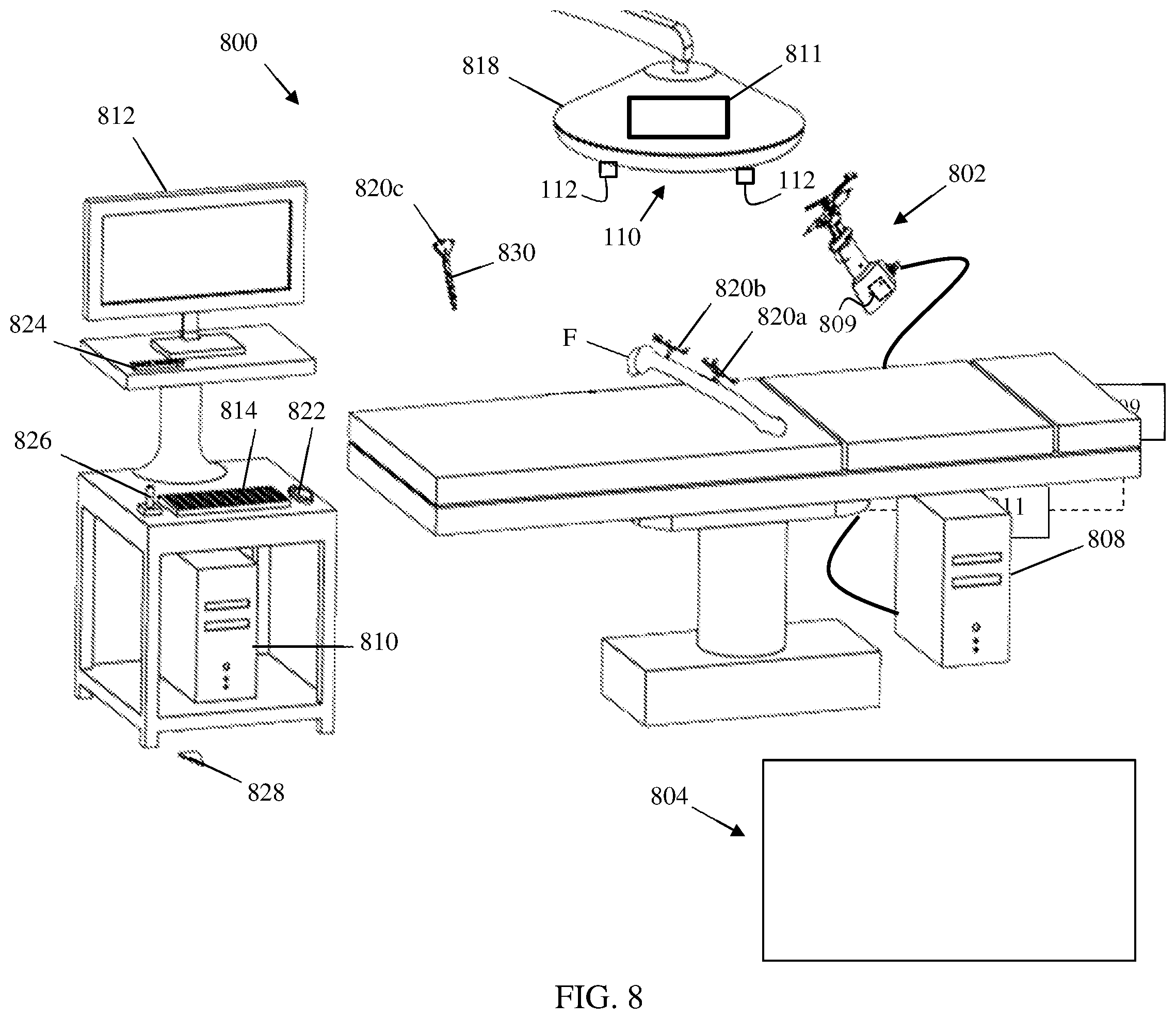 Patent US12376912 Figure 8 – Methods for locating and tracking a tool axis