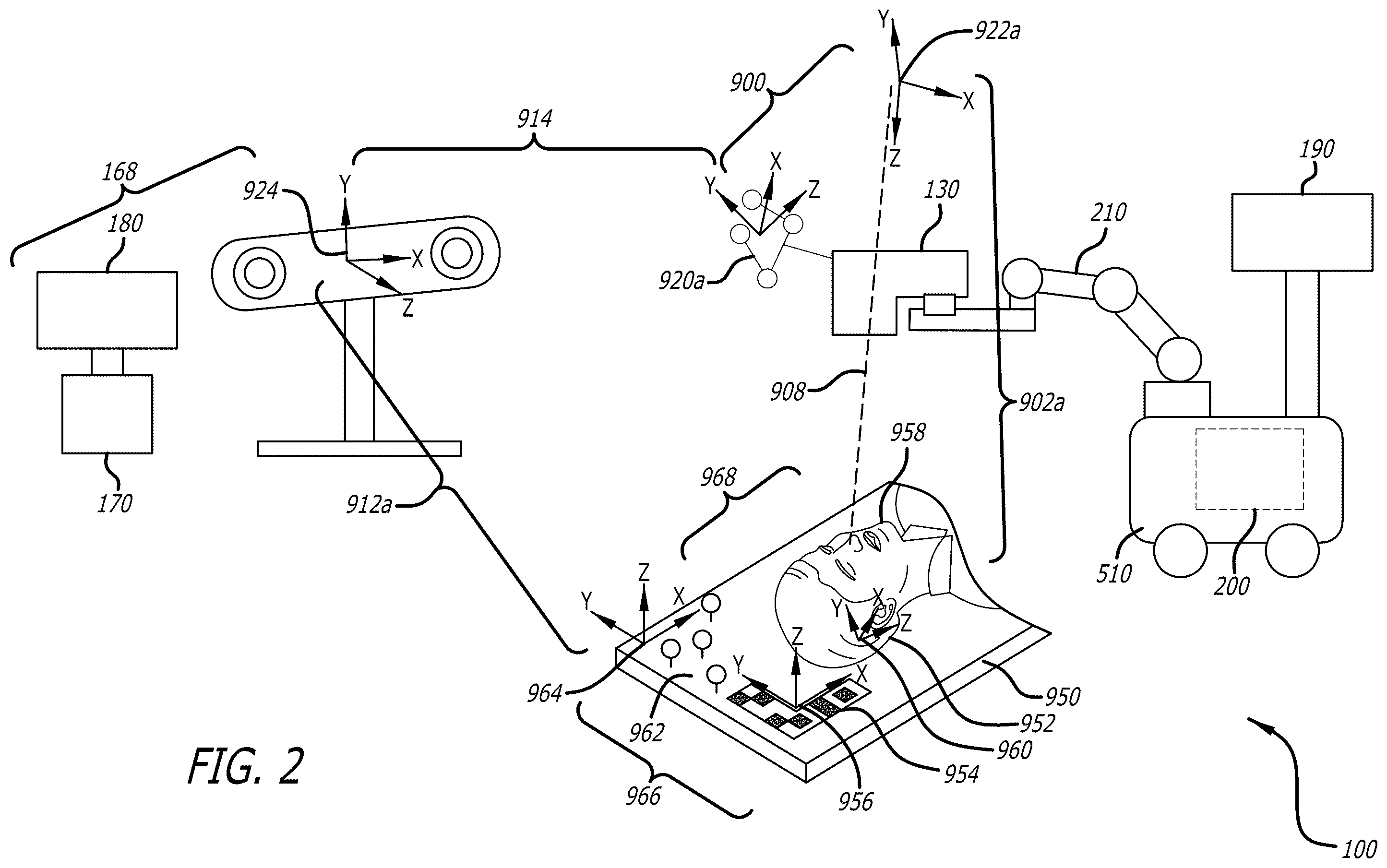 Patent US12376915 Figure 2 – Automated touchless registration for surgical navigation