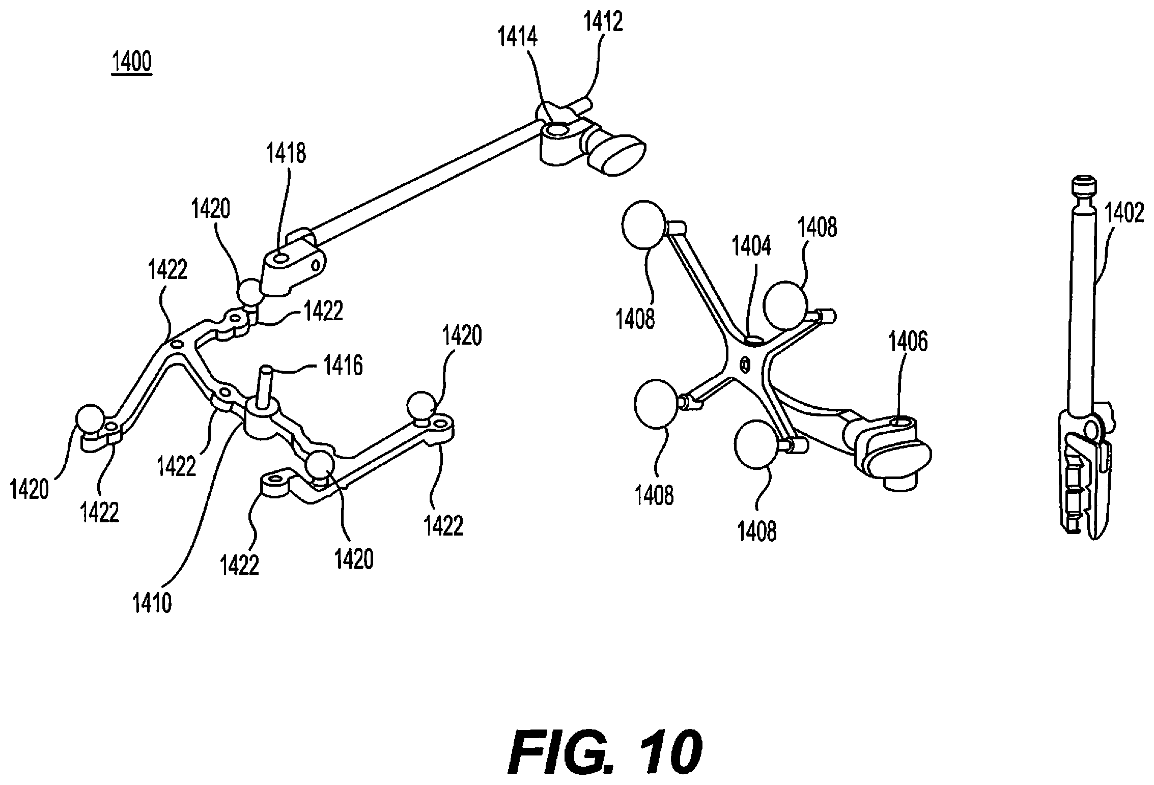 Patent US12376916 Figure 10 – System for a surveillance marker in robotic-assisted surgery