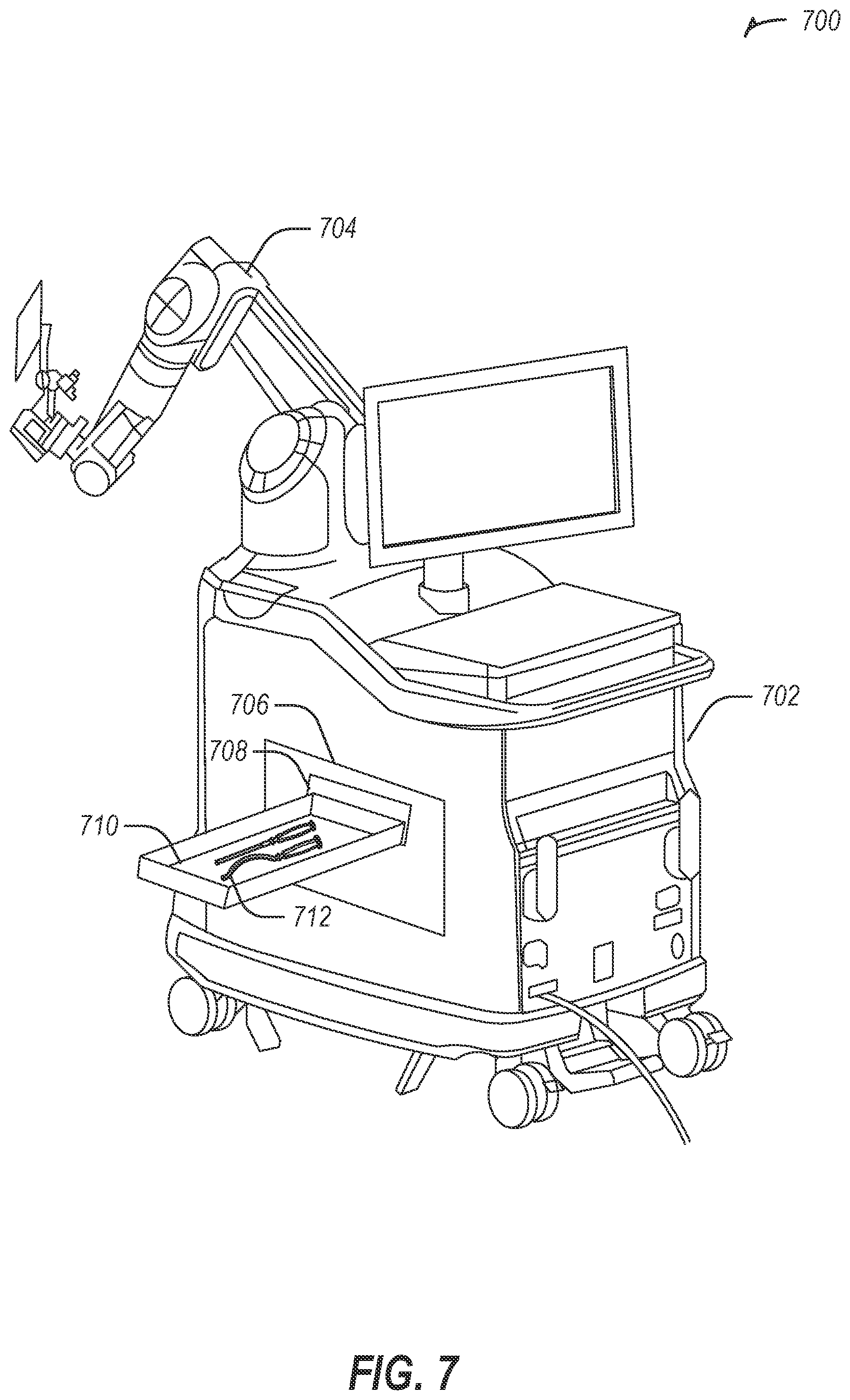 Patent US12376919 Figure 7 – Robotic device and sterilization unit for surgical instrument