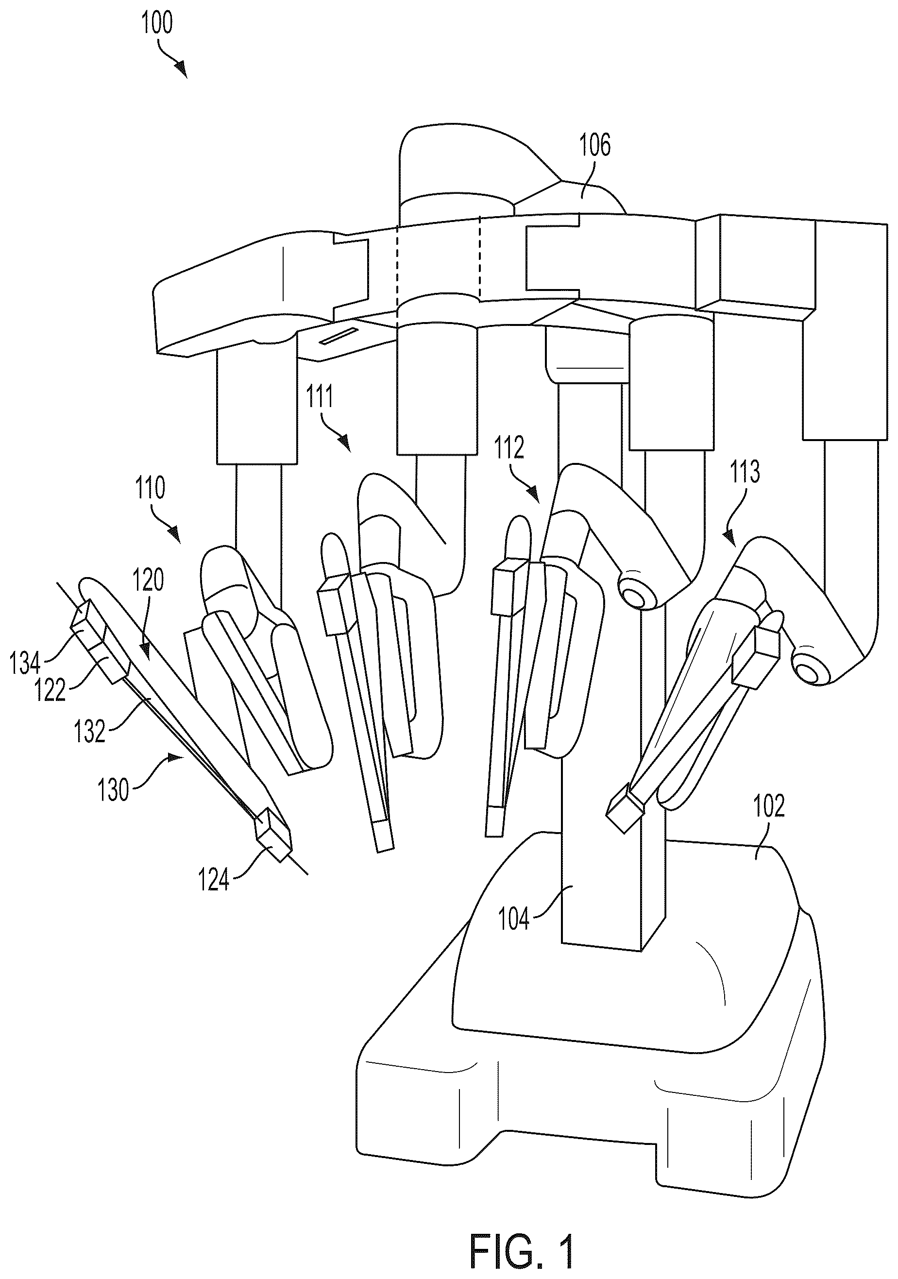 Patent US12376921 Figure 1 – Surgical system with obstacle indication system