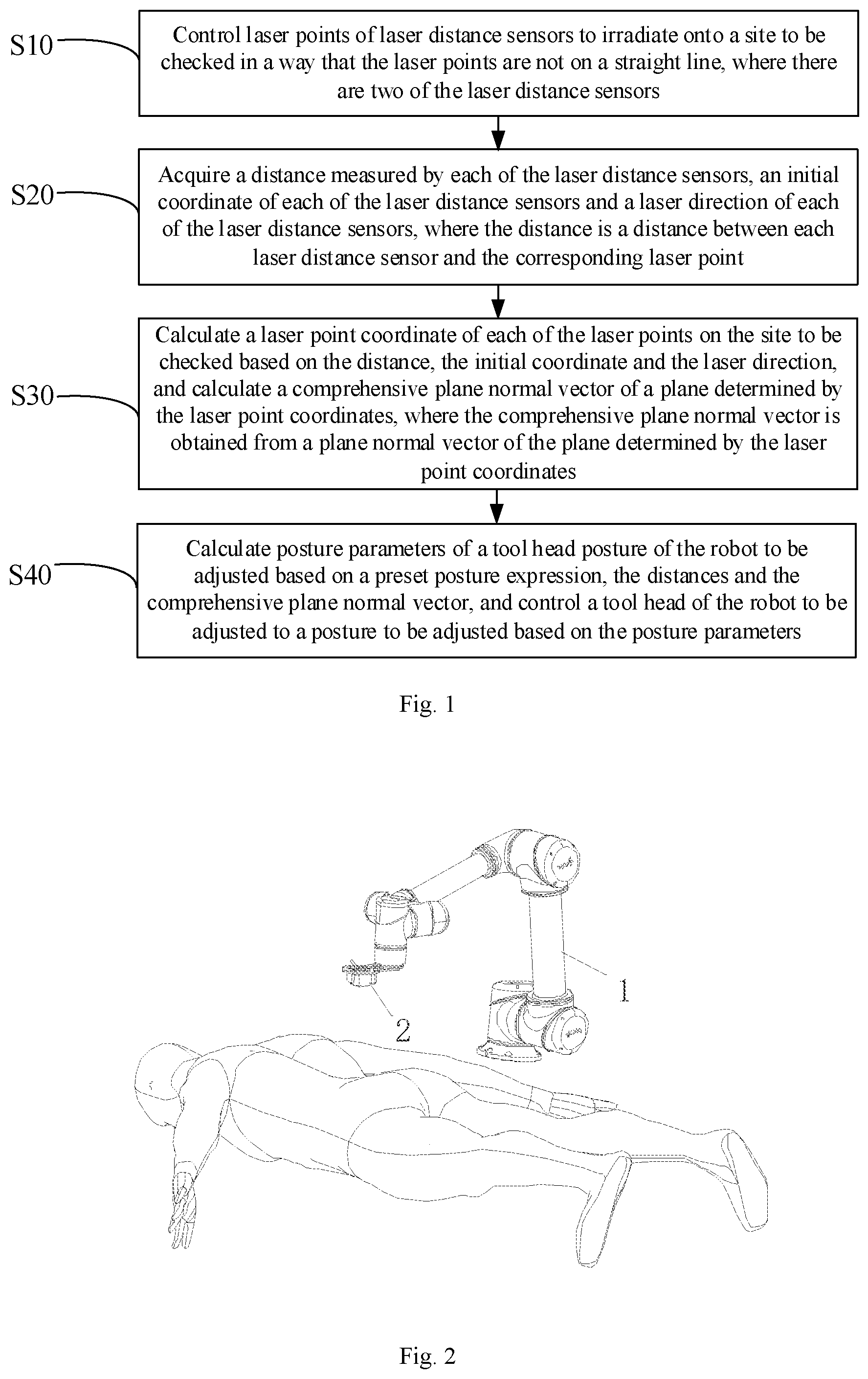 Patent US12376922 — Tool head posture adjustment method, apparatus and readable storage medium — Figure 1