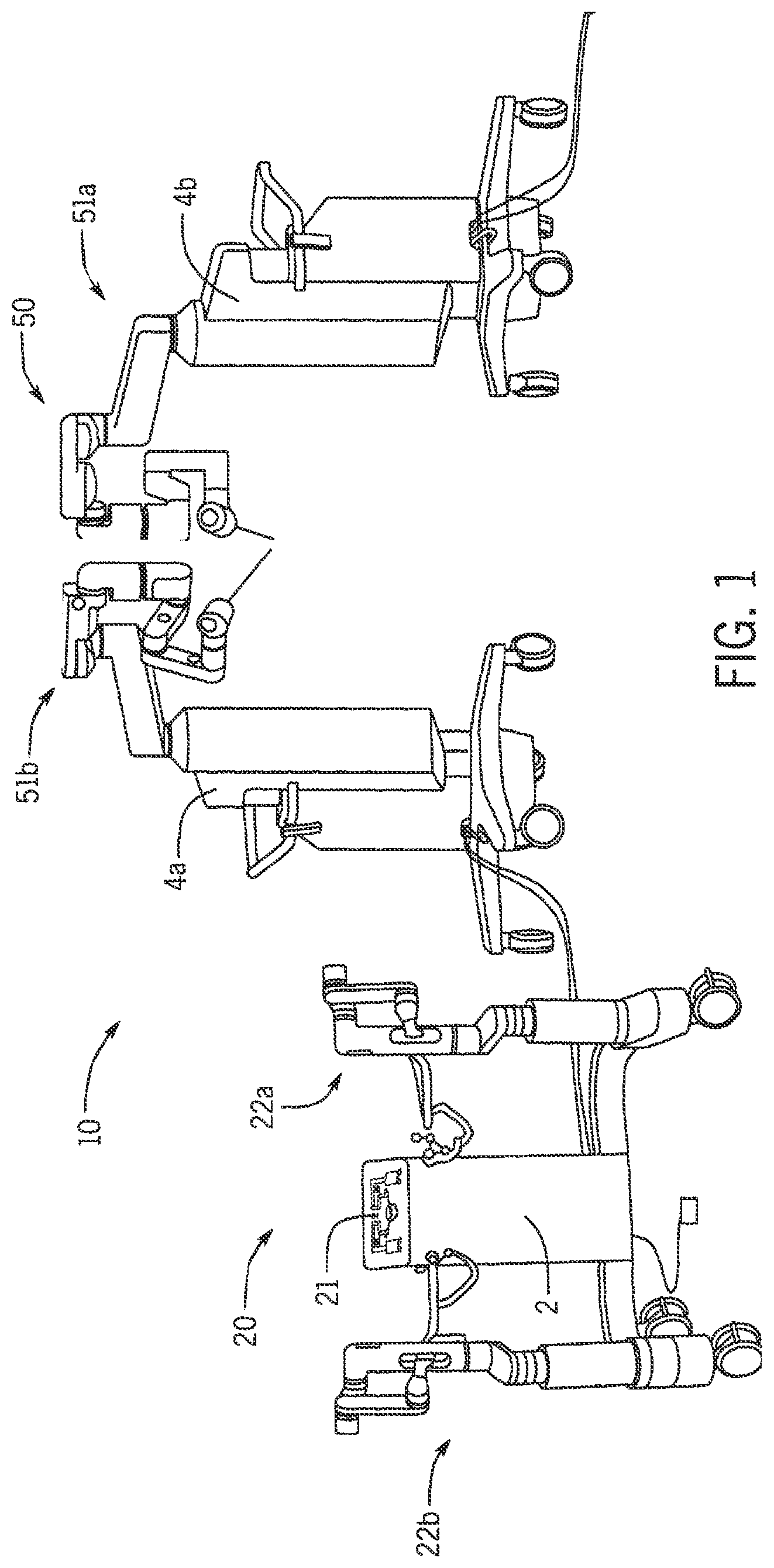 Patent US12376927 — Surgical robot systems comprising robotic telemanipulators and integrated laparoscopy — Figure 1