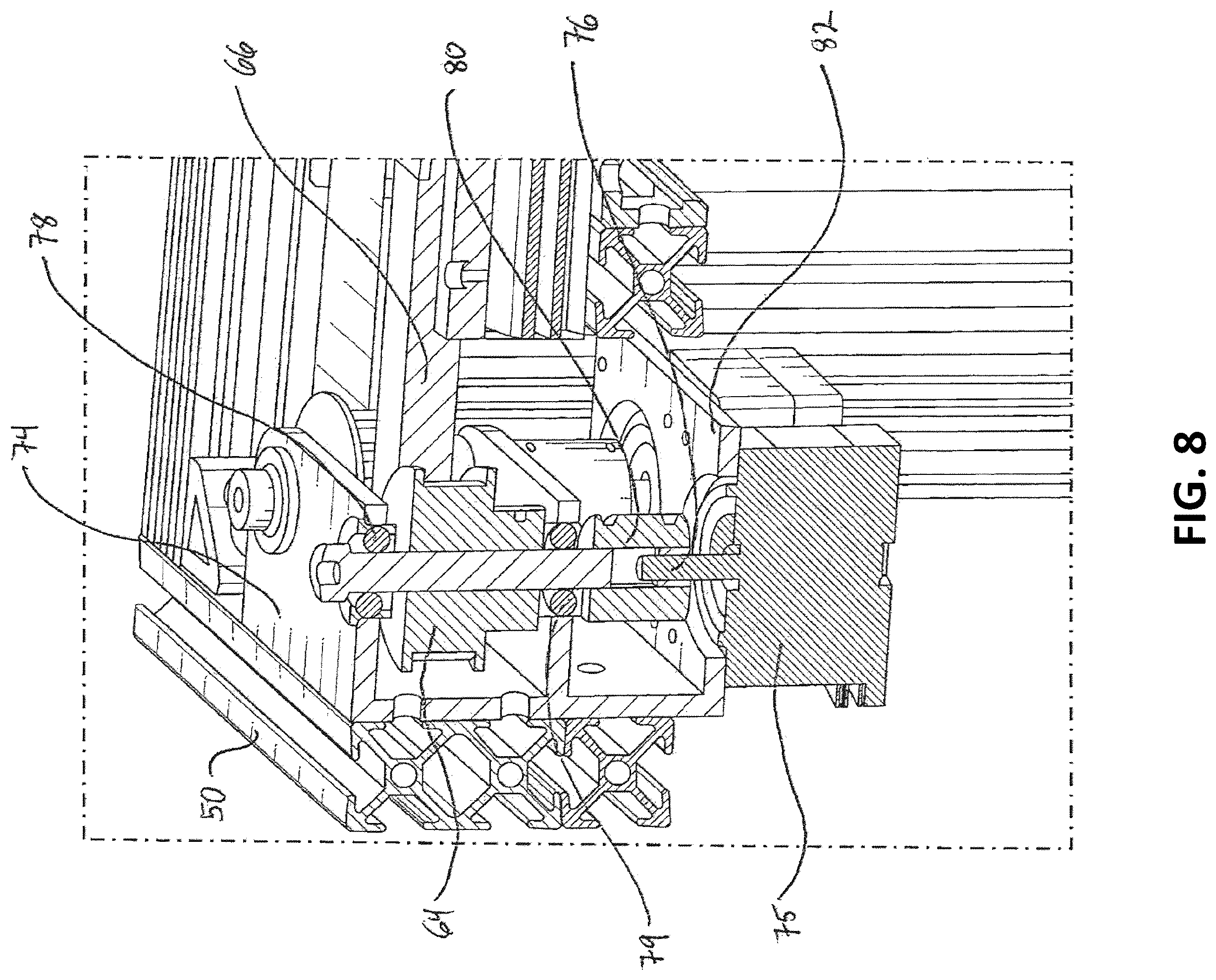 Patent US12376928 Figure 8 – Catheter drive system for supra-aortic access