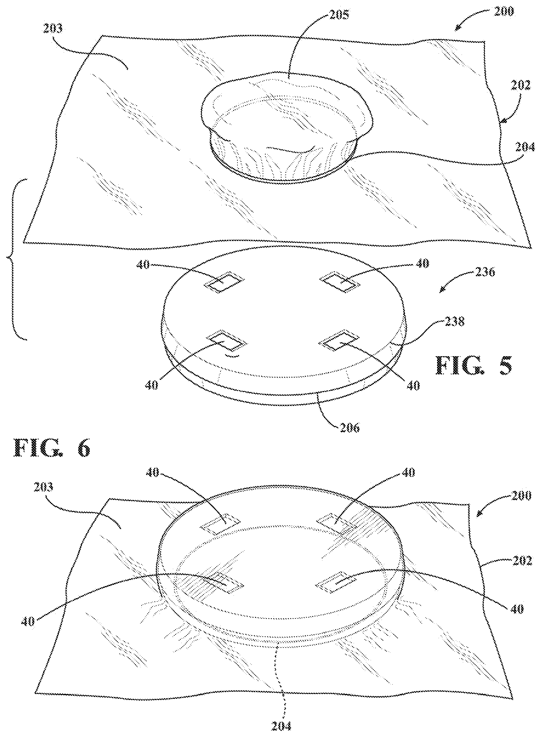 Patent US12376931 Figure 4 – Assembly for positioning a sterile surgical drape relative to optical position sensors