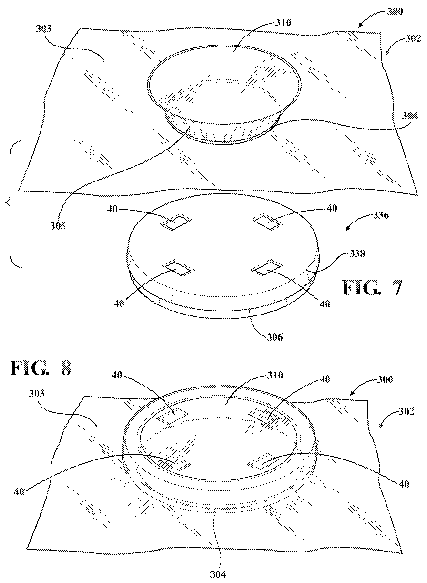 Patent US12376931 Figure 5 – Assembly for positioning a sterile surgical drape relative to optical position sensors